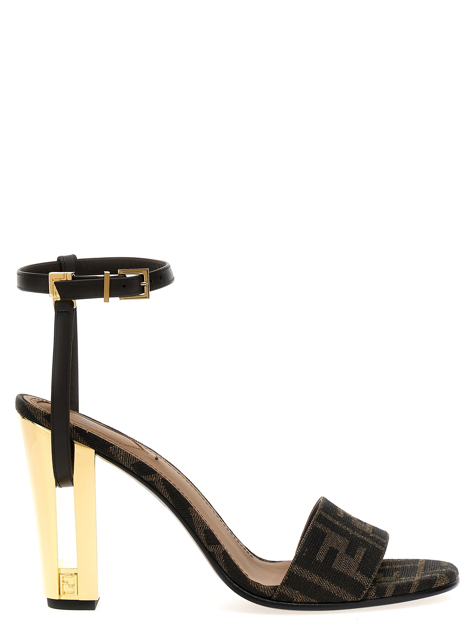 Shop Fendi Delfina Sandals In Multicolor