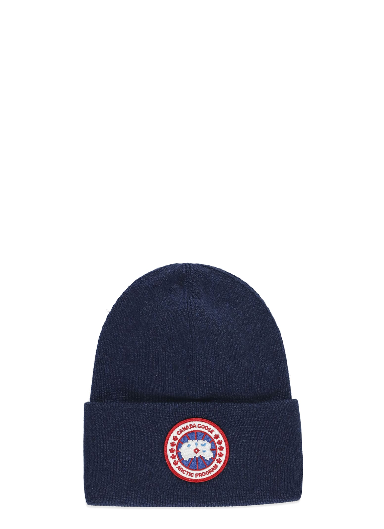 Canada Goose Arctic Disc Wool Beanie In Blue