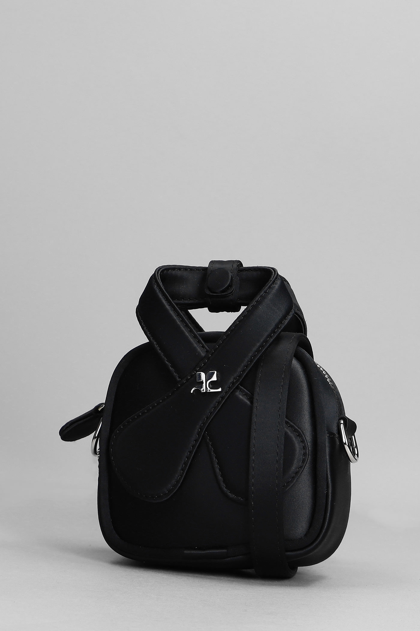 Courreges Mini Loop Varnished Bag in Black - ShopStyle