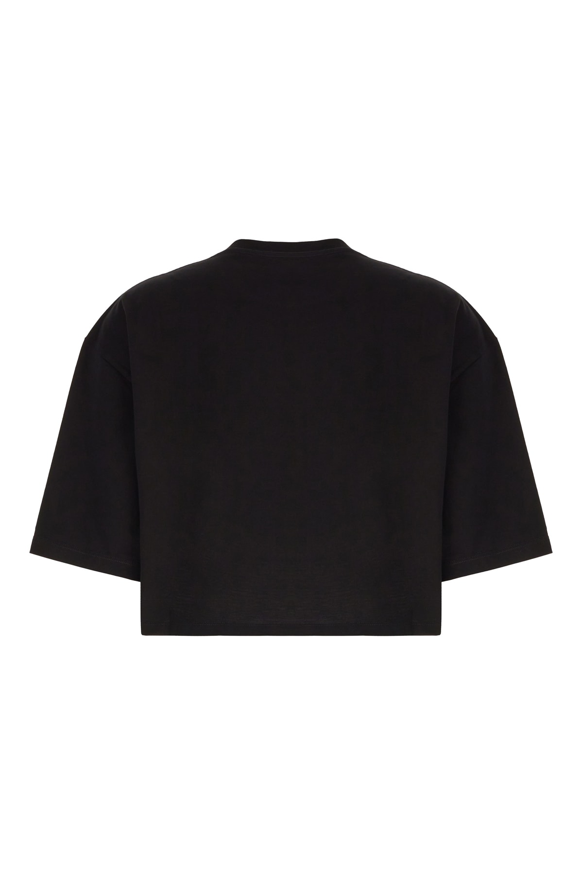 Shop Versace Black Cotton Oversize T-shirt In Blackgold