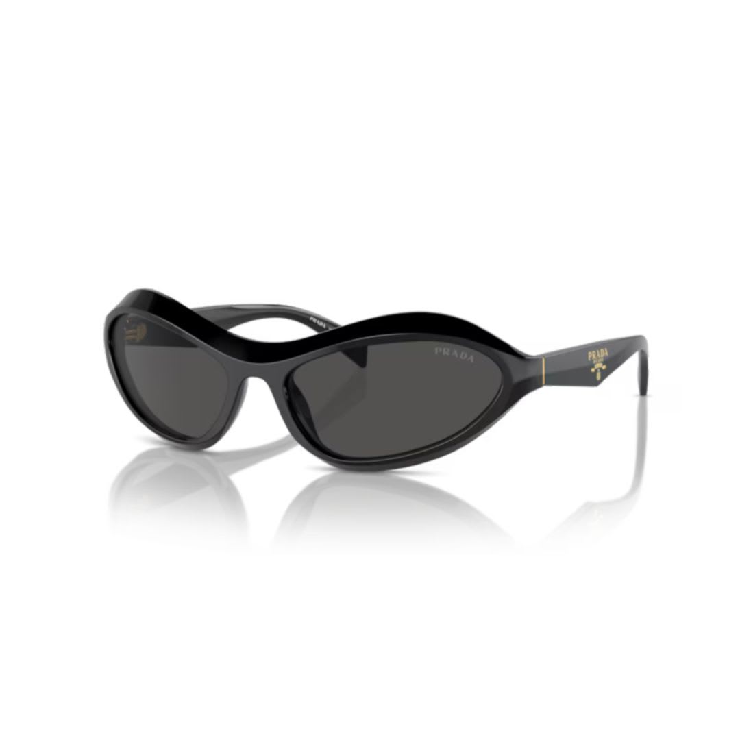 Prada Dark Grey Cat Eye Ladies Sunglasses Pr 26zs 16k08z 55 In Black