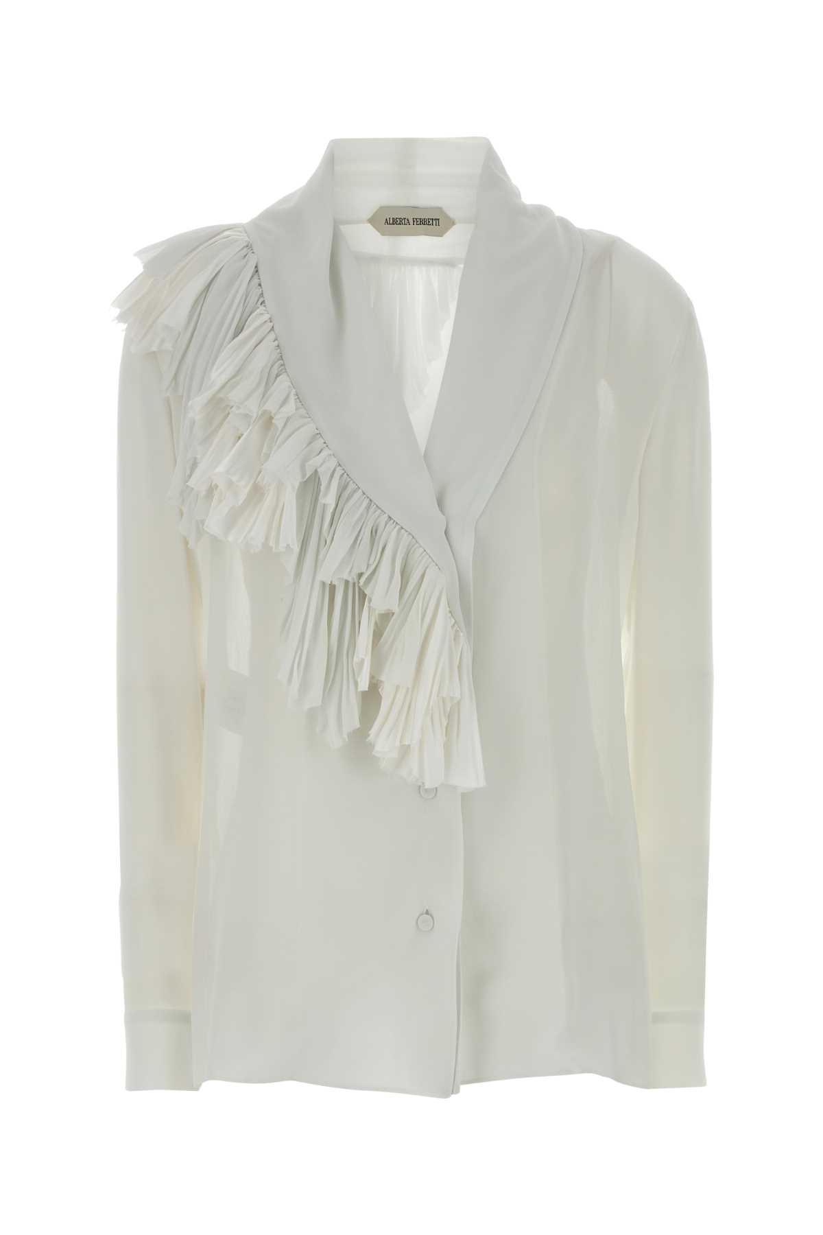 Alberta Ferretti Long Sleeve Shirt In Gray