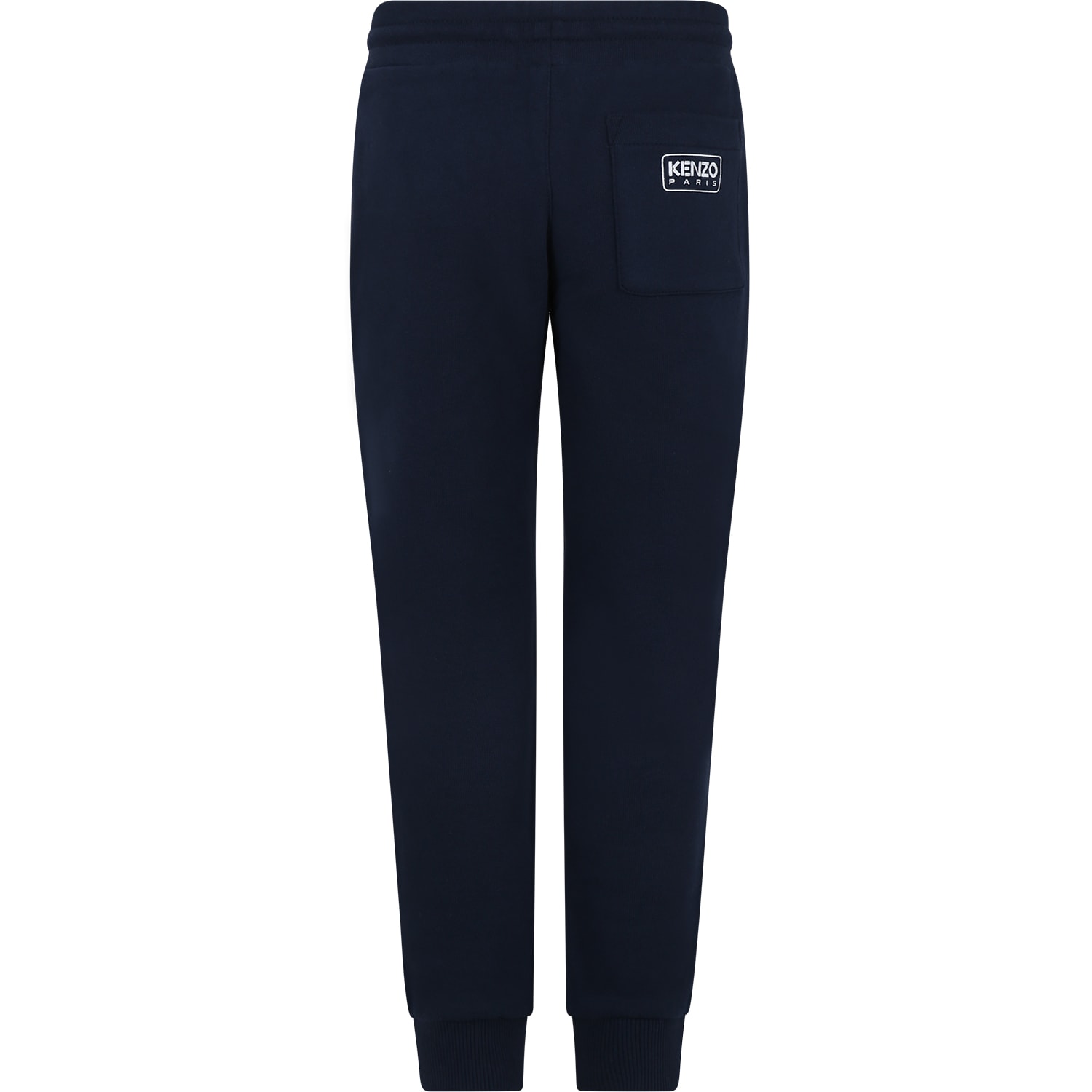Shop Kenzo Blue Trousers For Boy With Logo
