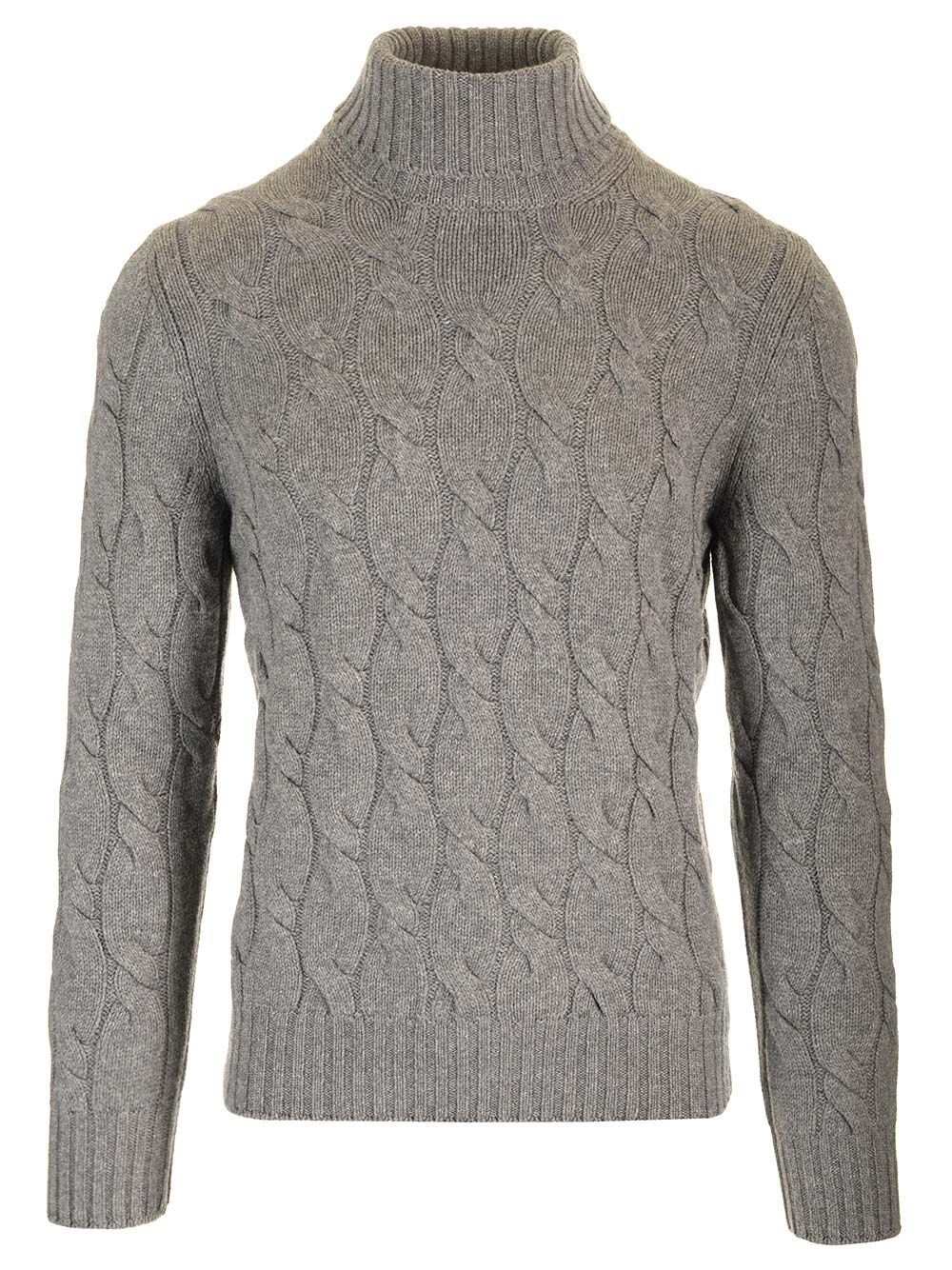 Shop Barba Napoli Maglione Collo Alto In Grey