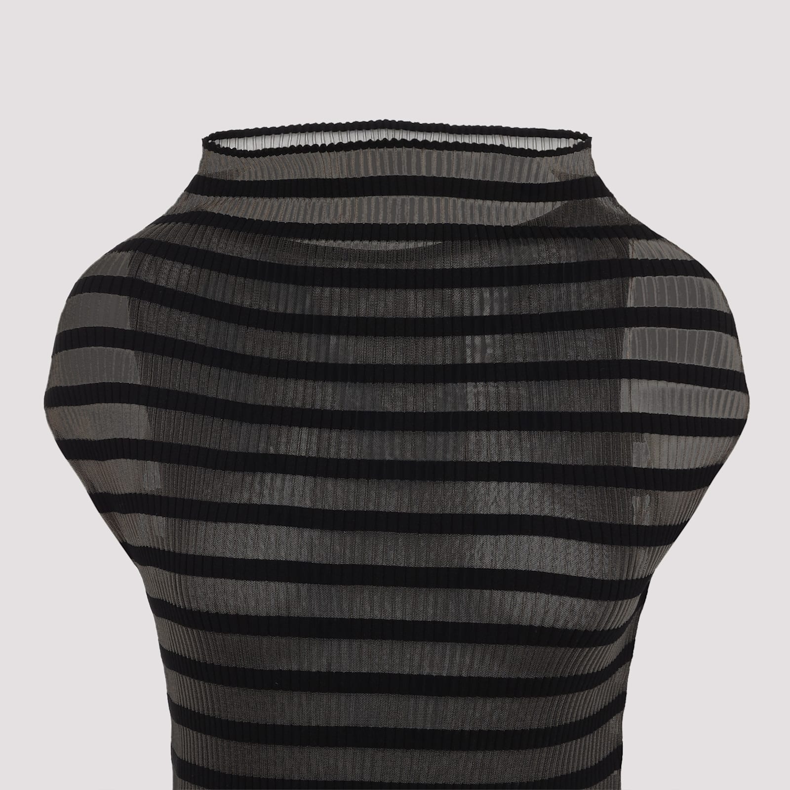Shop Jean Paul Gaultier Mariniere Stripes Long Dress In Black