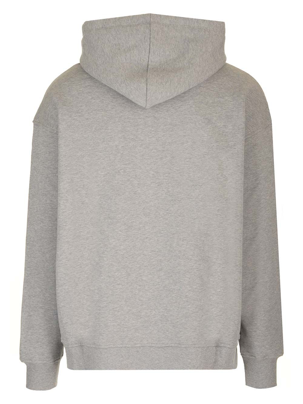 Shop Valentino Cotton Hoodie In Grey