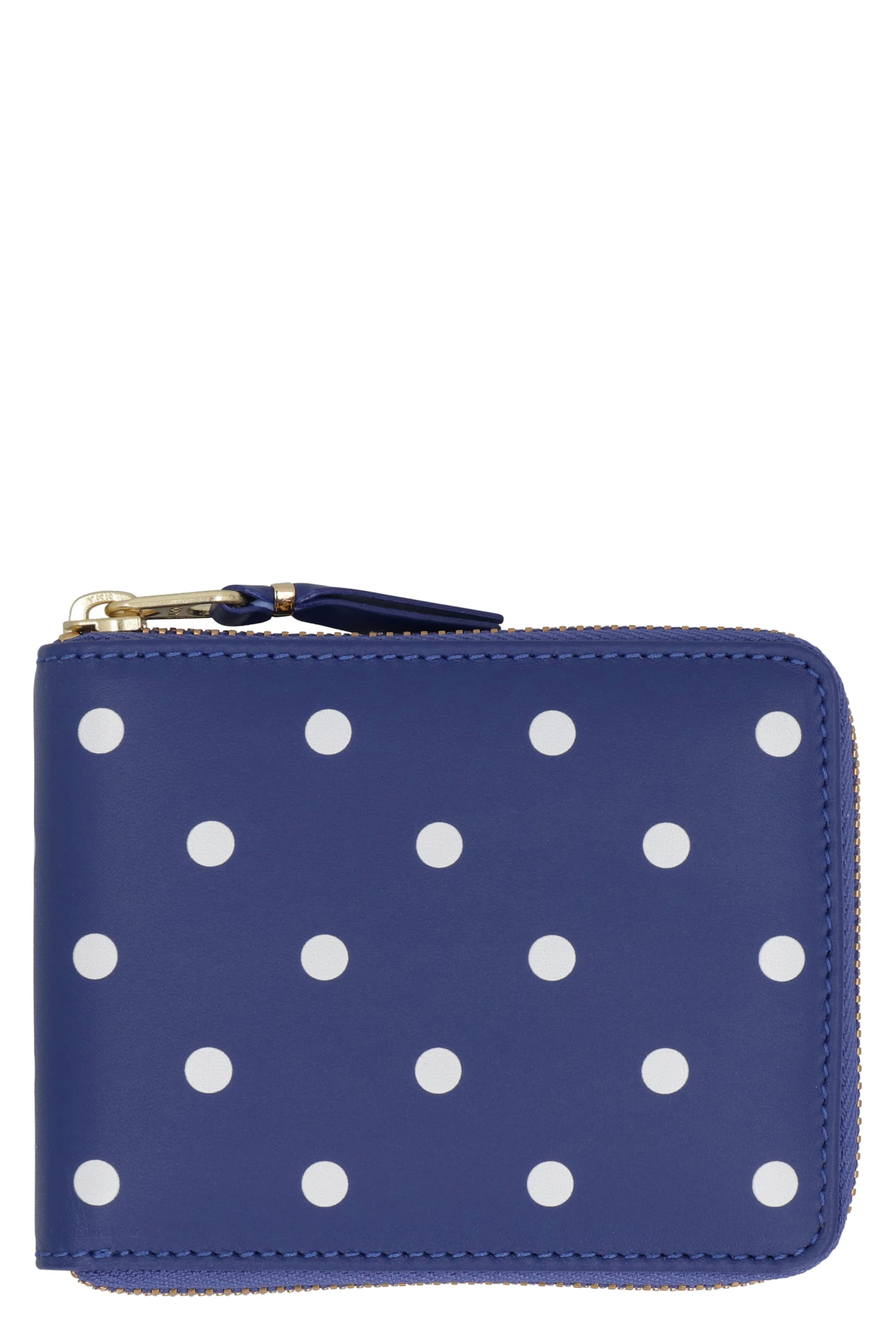 Shop Comme Des Garçons Leather Wallet In Blue