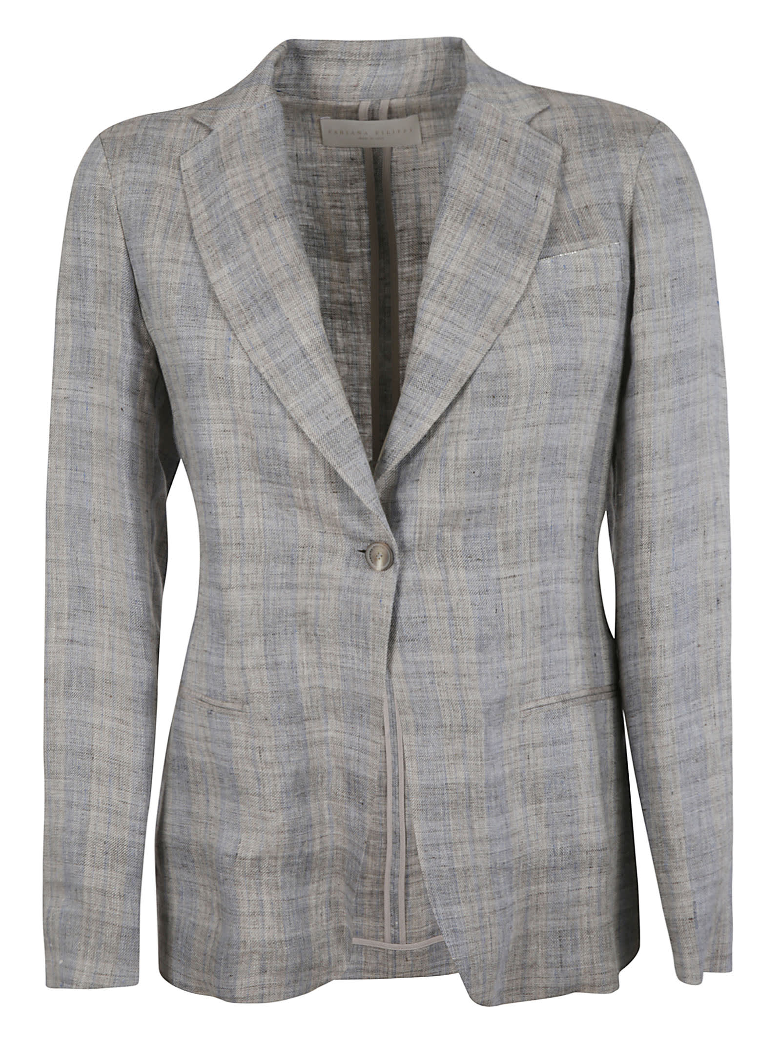 Photo of  Fabiana Filippi Check Single-buttoned Blazer- shop Fabiana Filippi jackets online sales