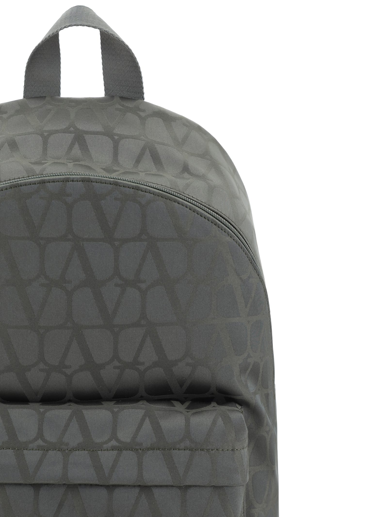 Shop Valentino Backpack In Army Green