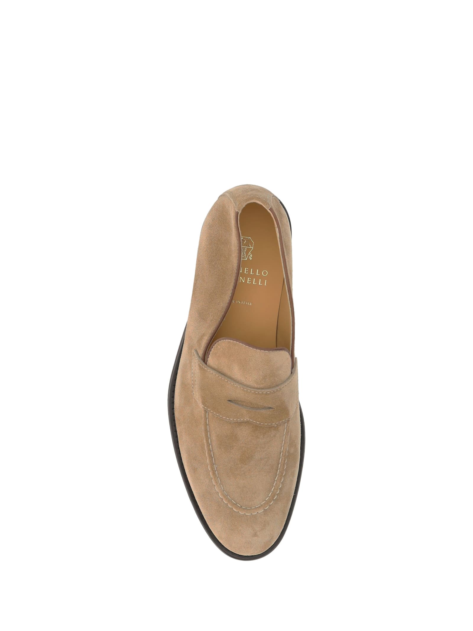 BRUNELLO CUCINELLI★LIGHT BEIGE LEATHER LOAFERS Brunello Cucinelli Light Beige Leather Loafers | ModeSens