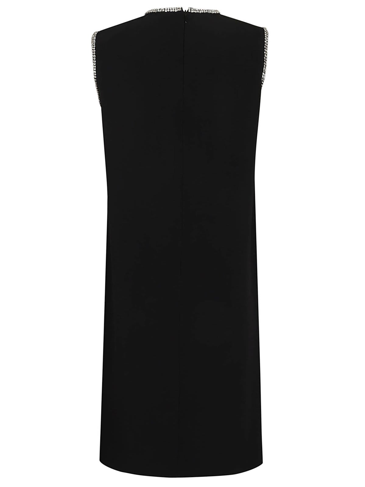 Shop Sportmax Embellished Crewneck Dress In Nero