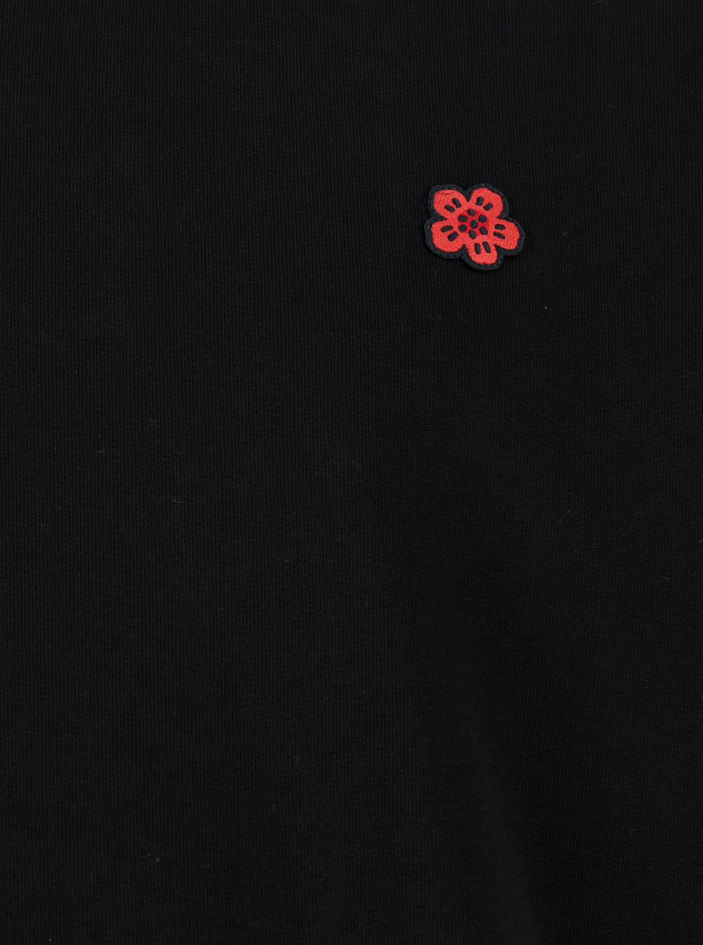 Shop Kenzo Black Sweater With Boke Flower Patch In Cotton Man