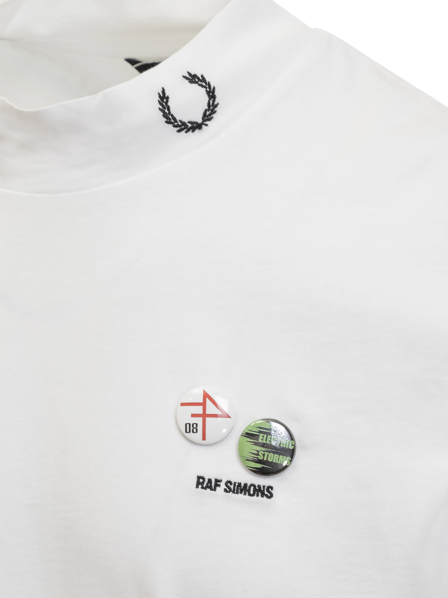 Shop Fred Perry X Raf Simons T-shirt With Pins In White