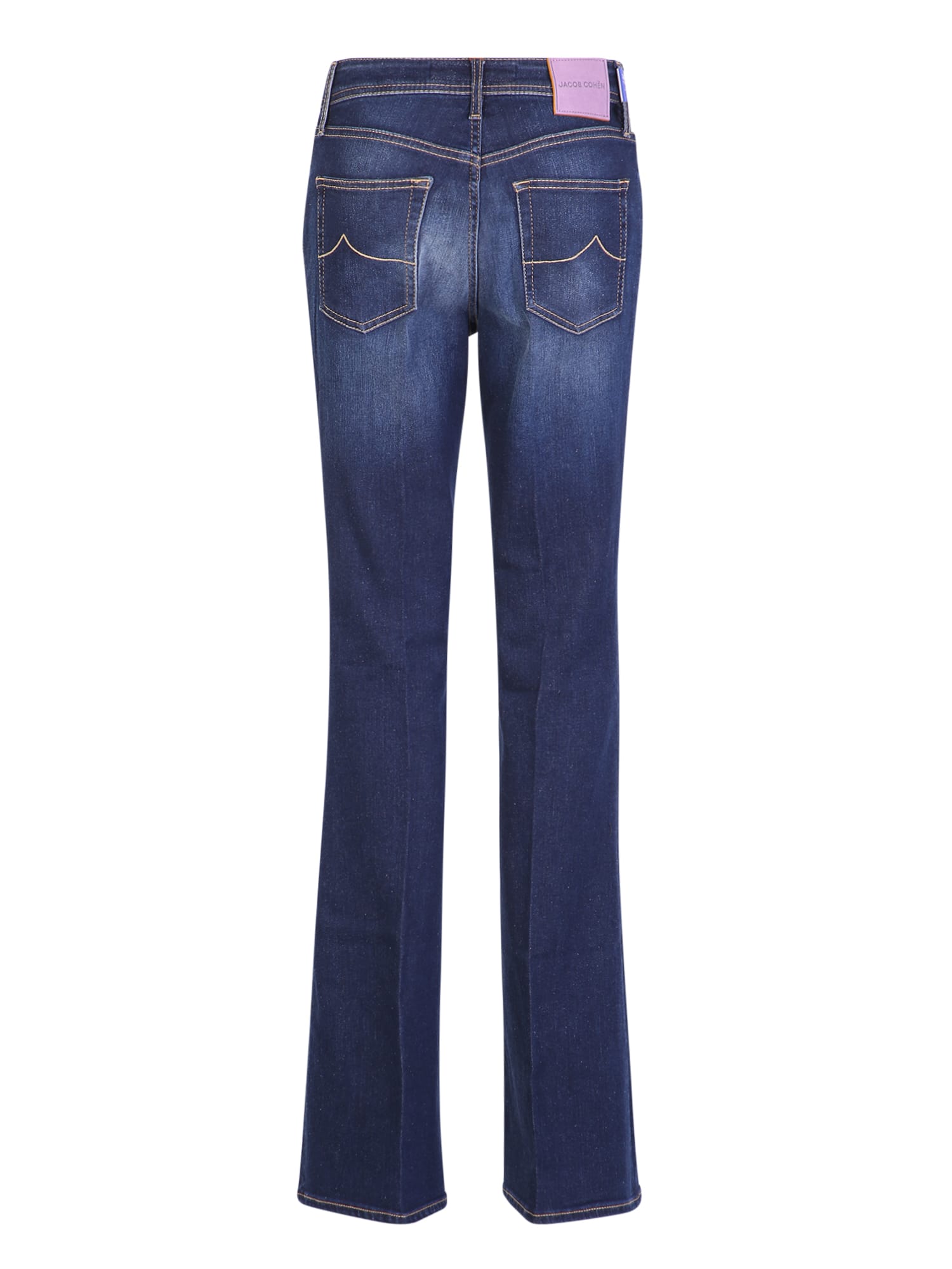 Shop Jacob Cohen Victoria 5t Flare Blue Trousers