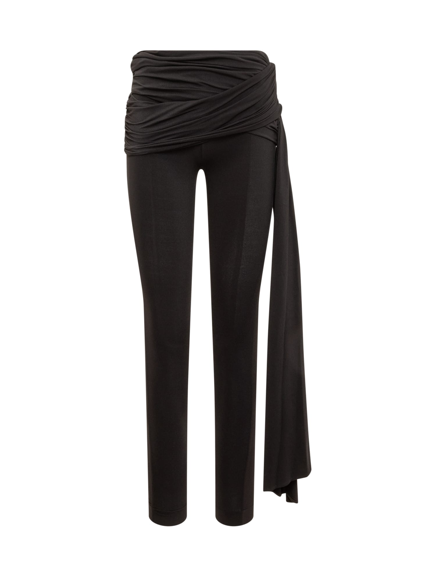 Magda Butrym Draped Leggings With Sash In Black