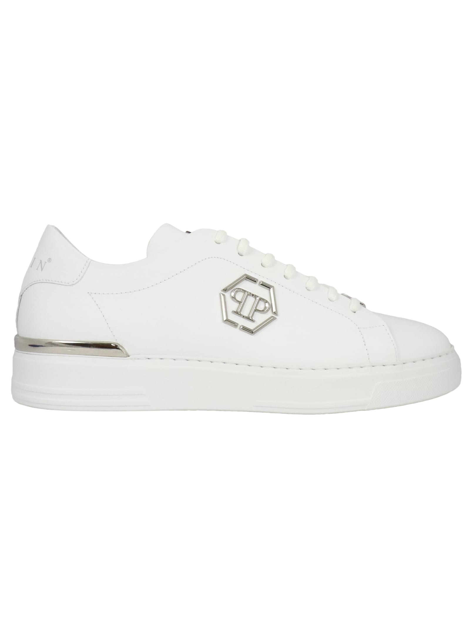 Philipp Plein Hexagon Low Top Sneakers In White