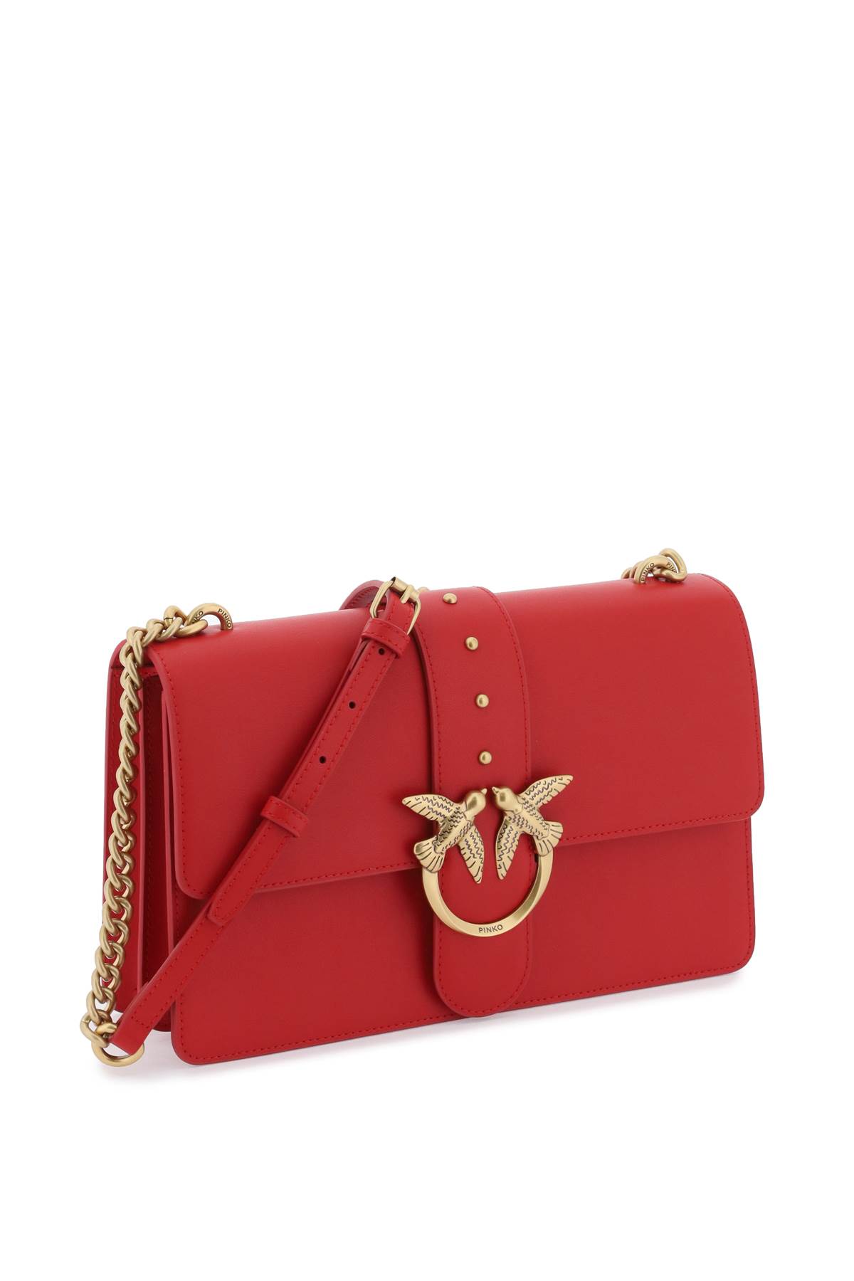 Shop Pinko Classic Love Icon Simply Bag In Red