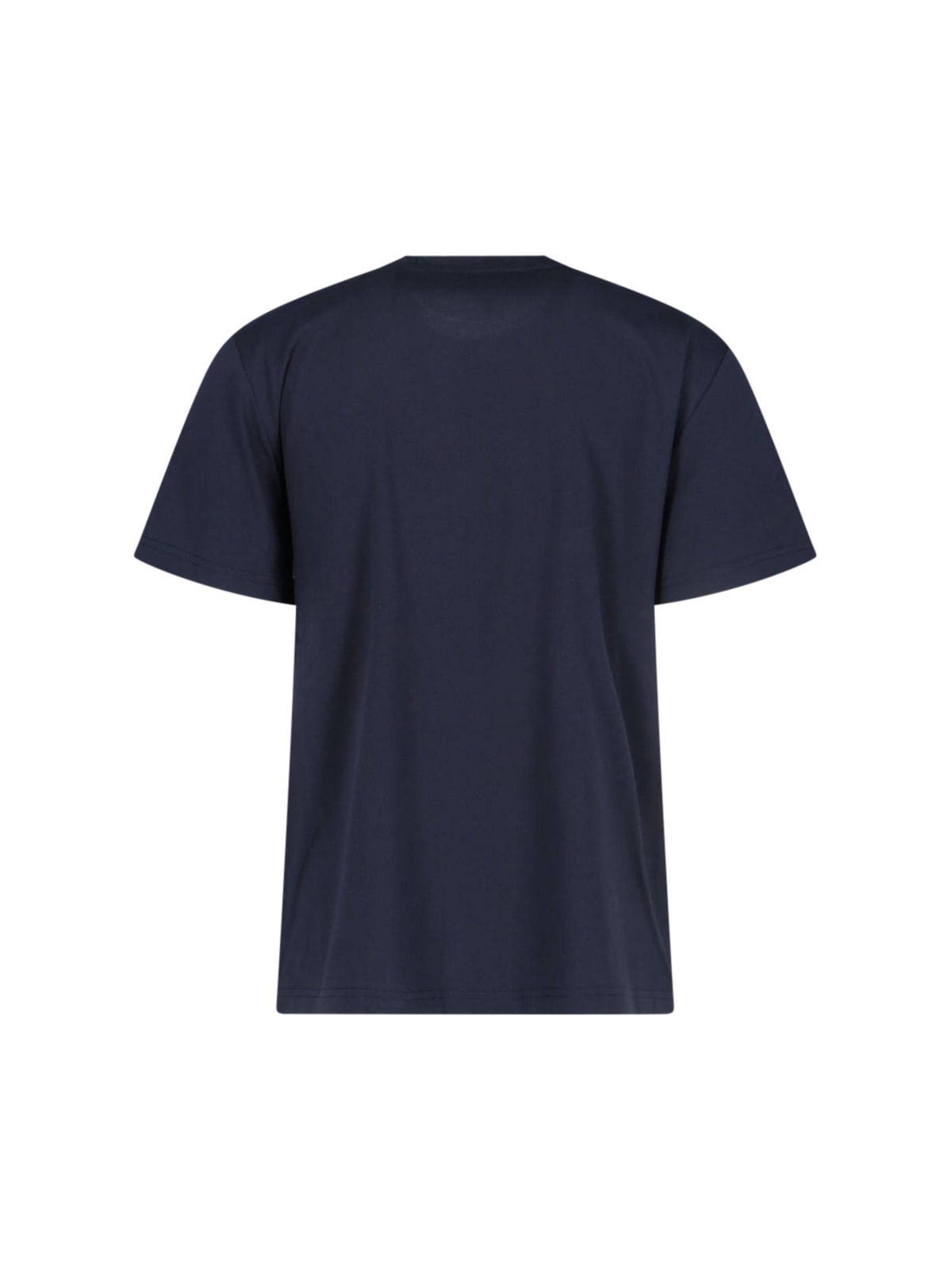 Apc A.p.c. Men Blue Crewneck T-shirt With Logo On The Front In Cotton Man In Blue