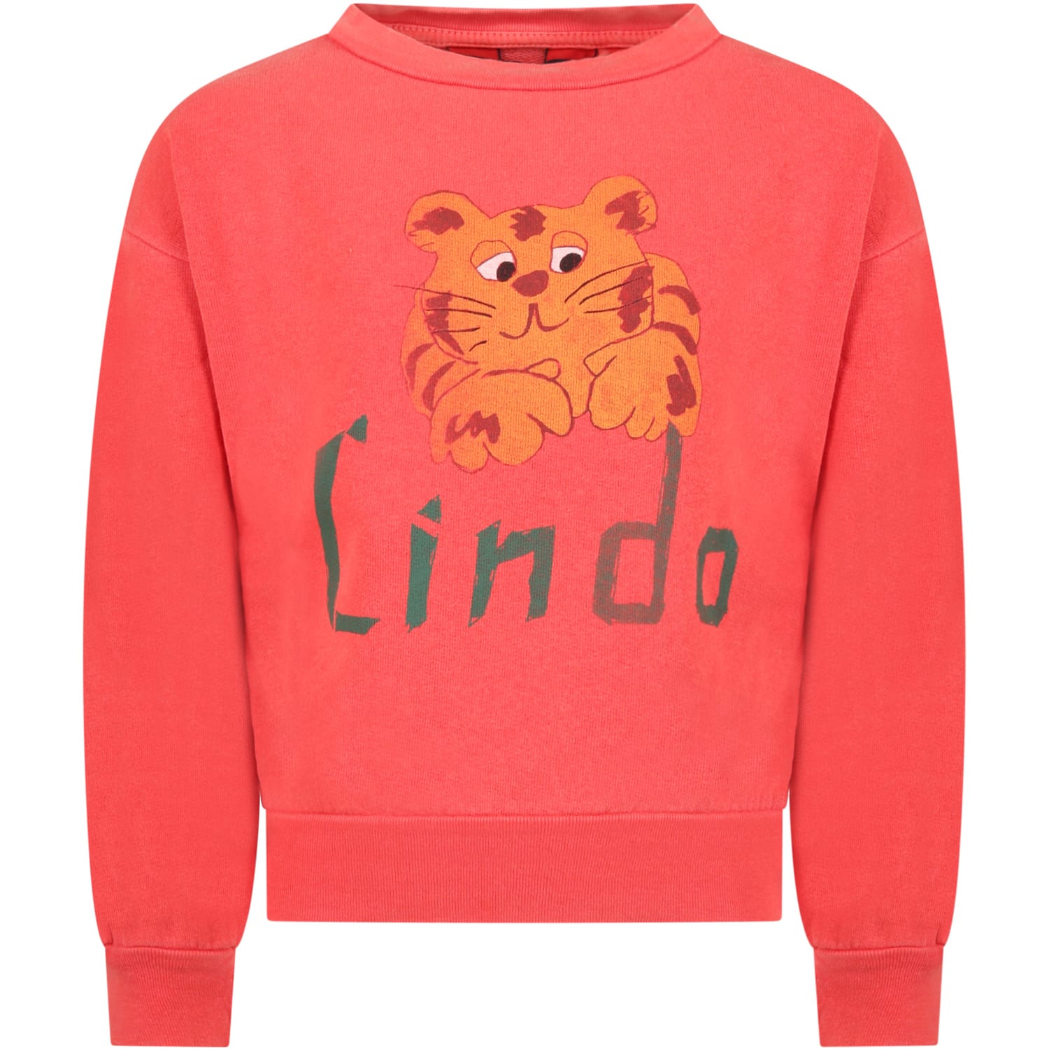 The Animals Observatory Red Sweatshirt For Kids