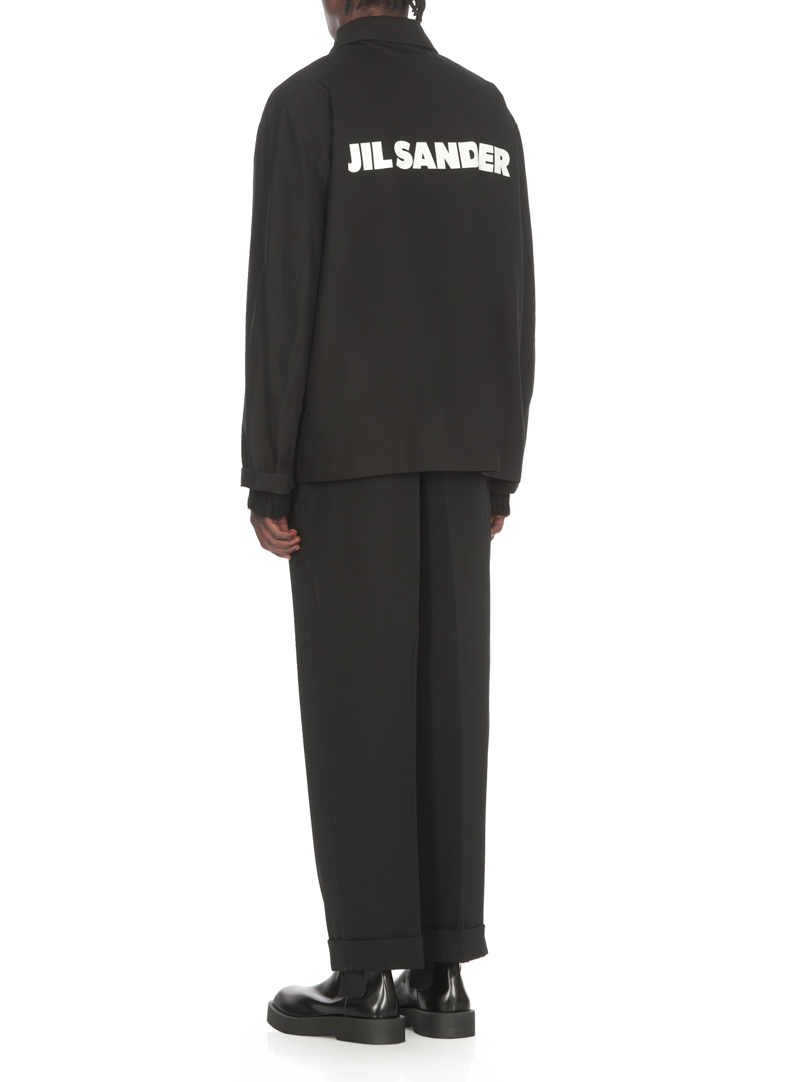 Shop Jil Sander Cotton Jacket In Black