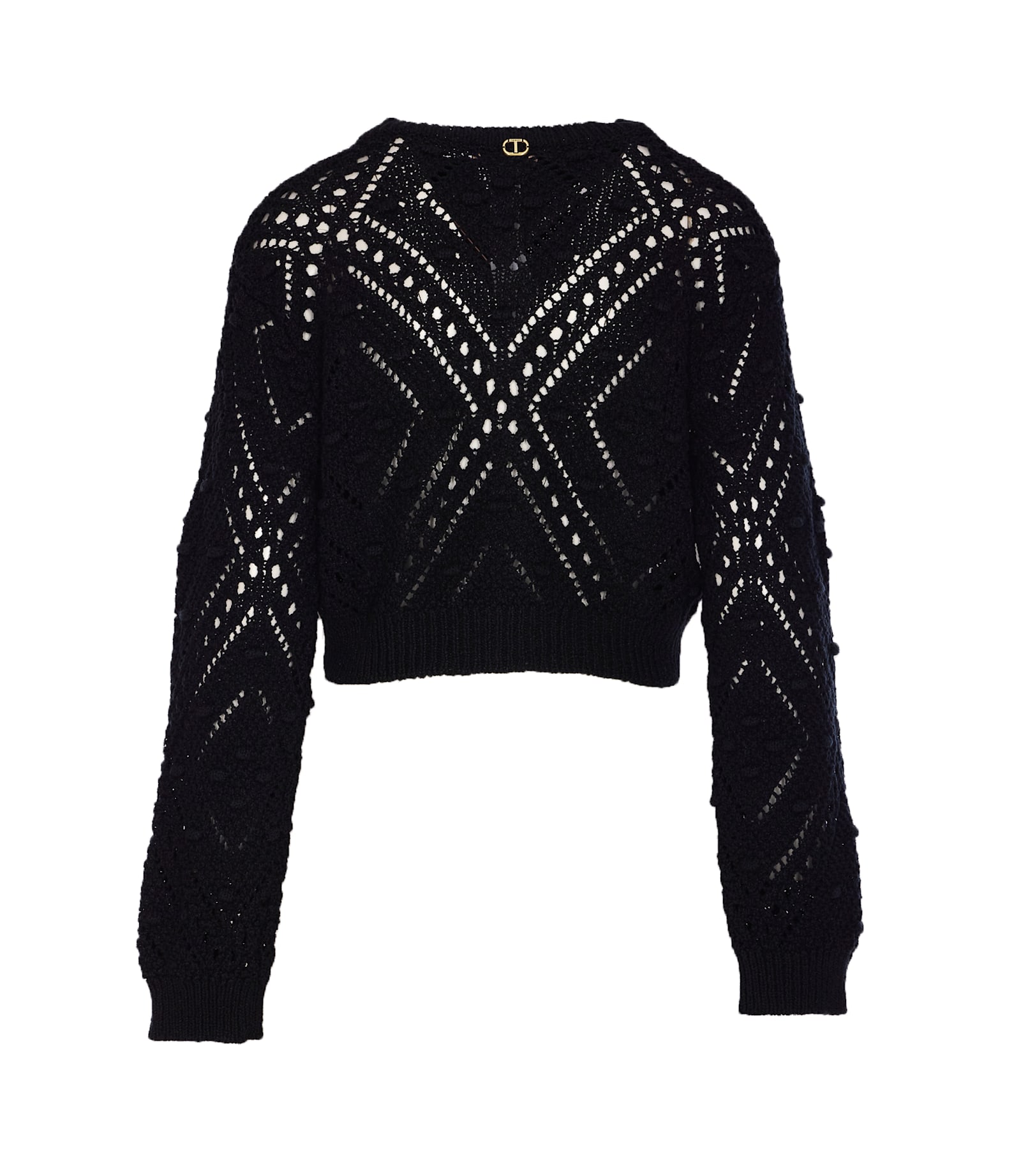 Shop Twinset Knitted Cardigan In Black