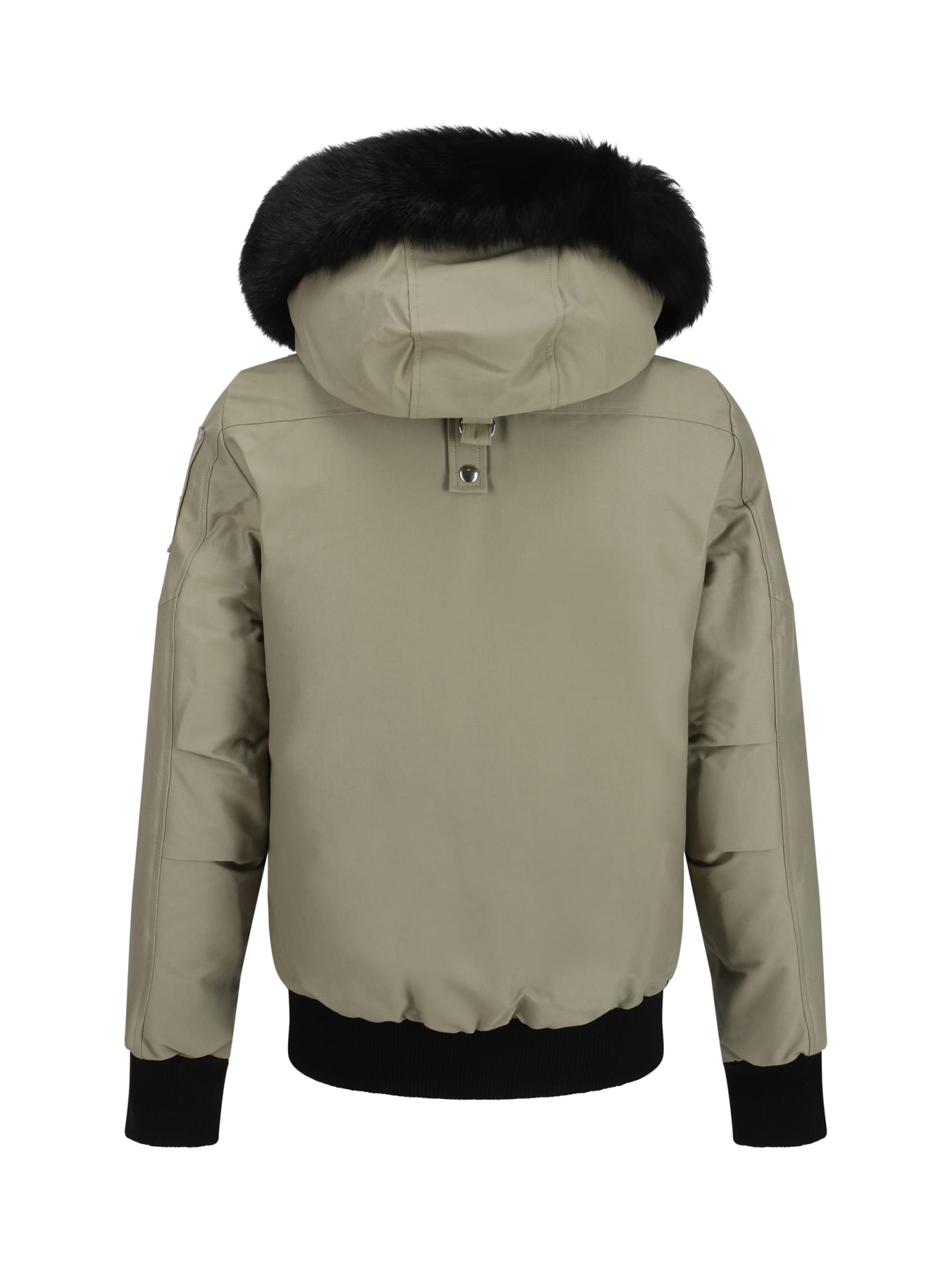 Shop Moose Knuckles Original Ballistic Bomber Jacket In Sage W/blk Sh