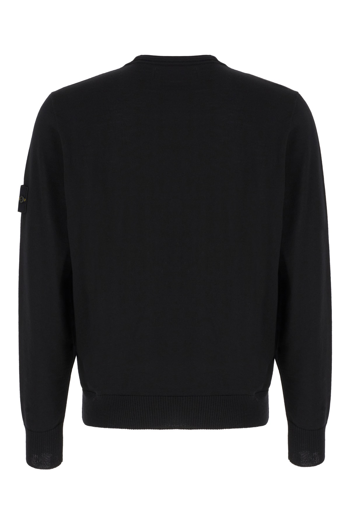 Shop Stone Island Black Wool Sweater