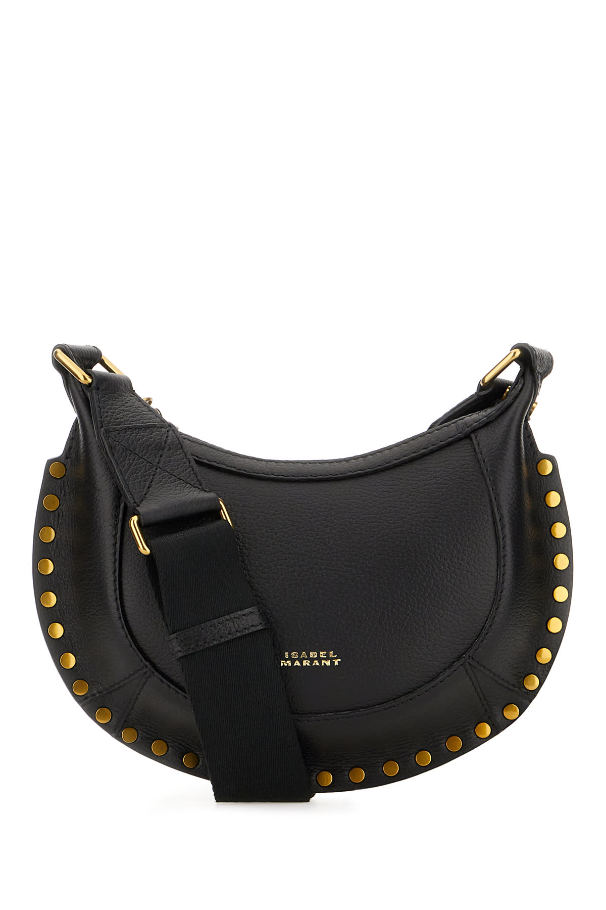 ISABEL MARANT BLACK LEATHER MINI MOON SHOULDER BAG