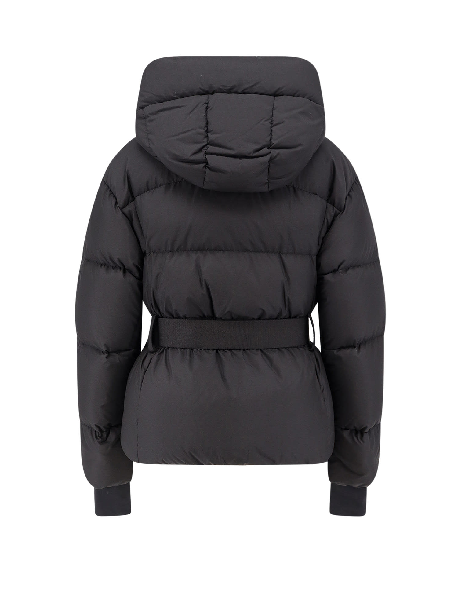 Moncler Adjustable Hooded Nylon Down Jacket In Black