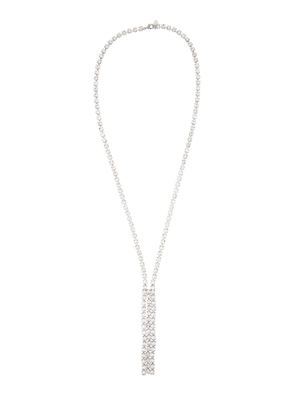 Shop Forte Forte Pendent Strass Long Necklace In Crystal