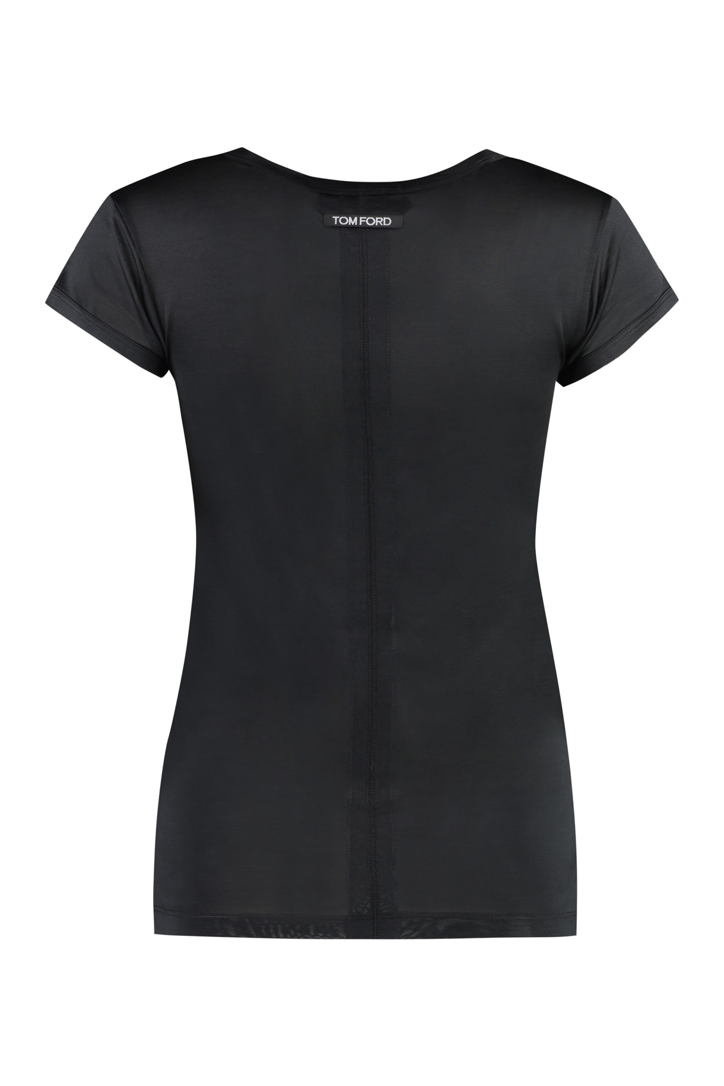 Shop Tom Ford Silk T-shirt In Black