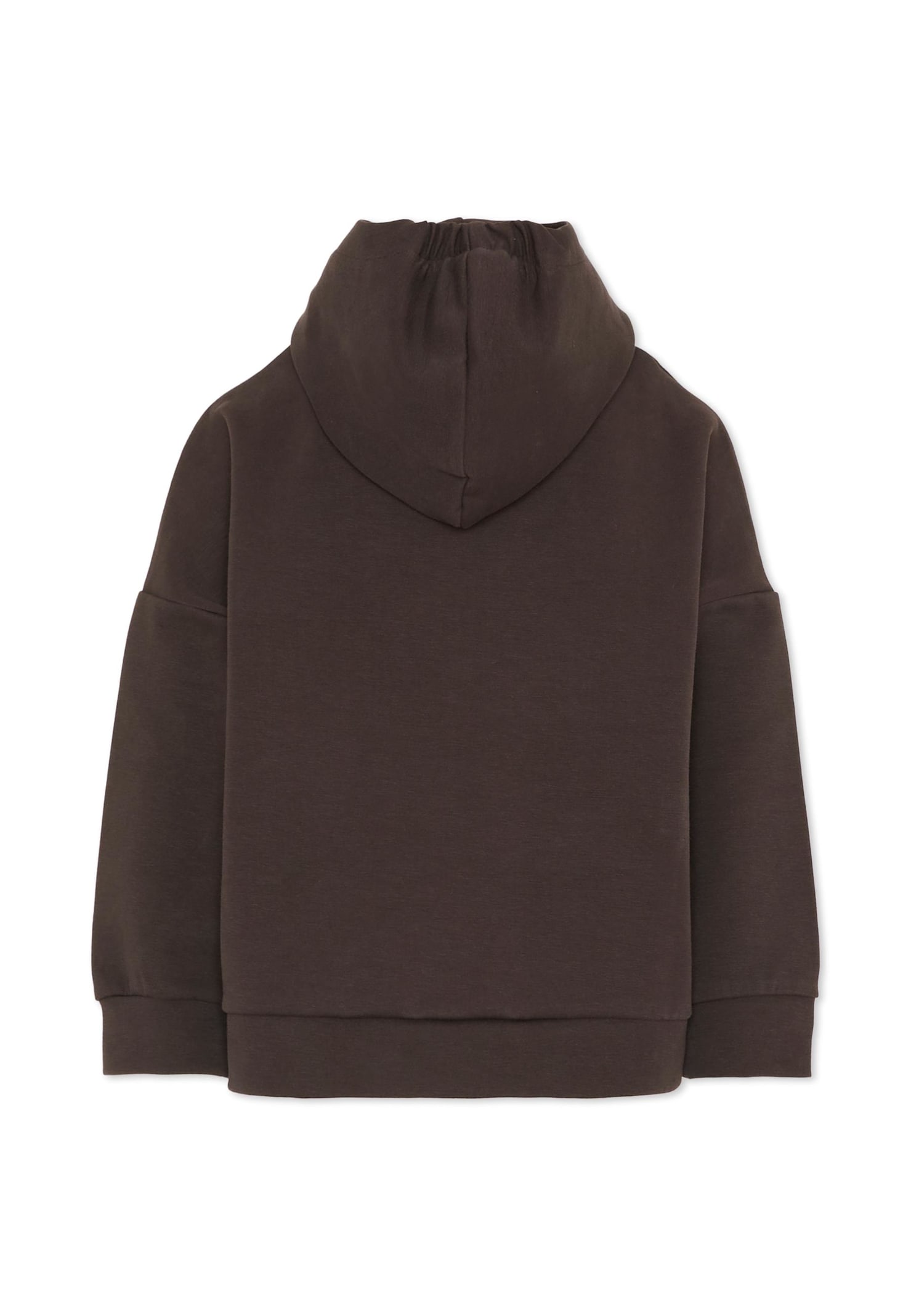 Douuod Brown Sweatshirt For Girl With Logo In Brown