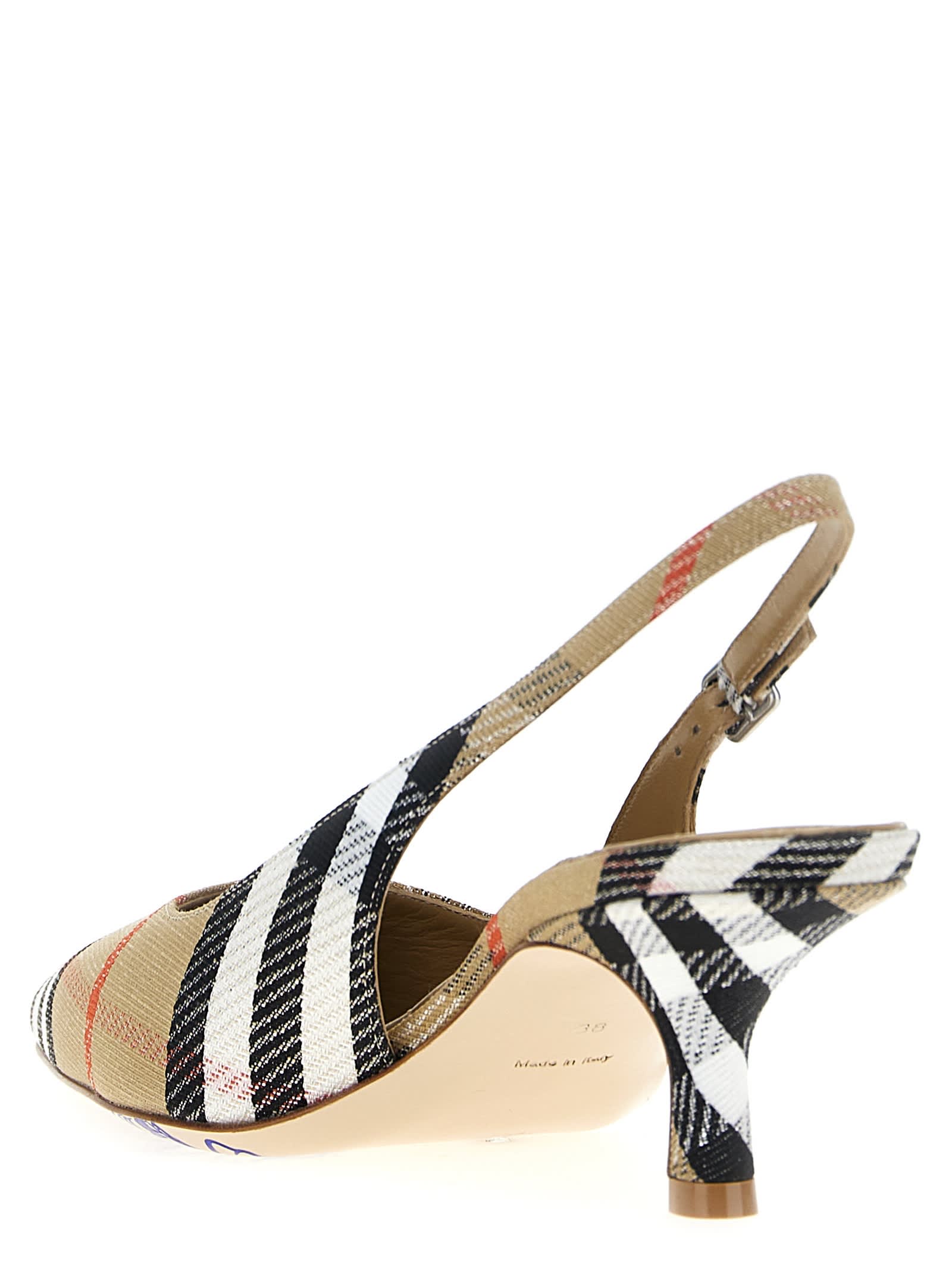 Burberry Slingback Pumps Birdie Check Women