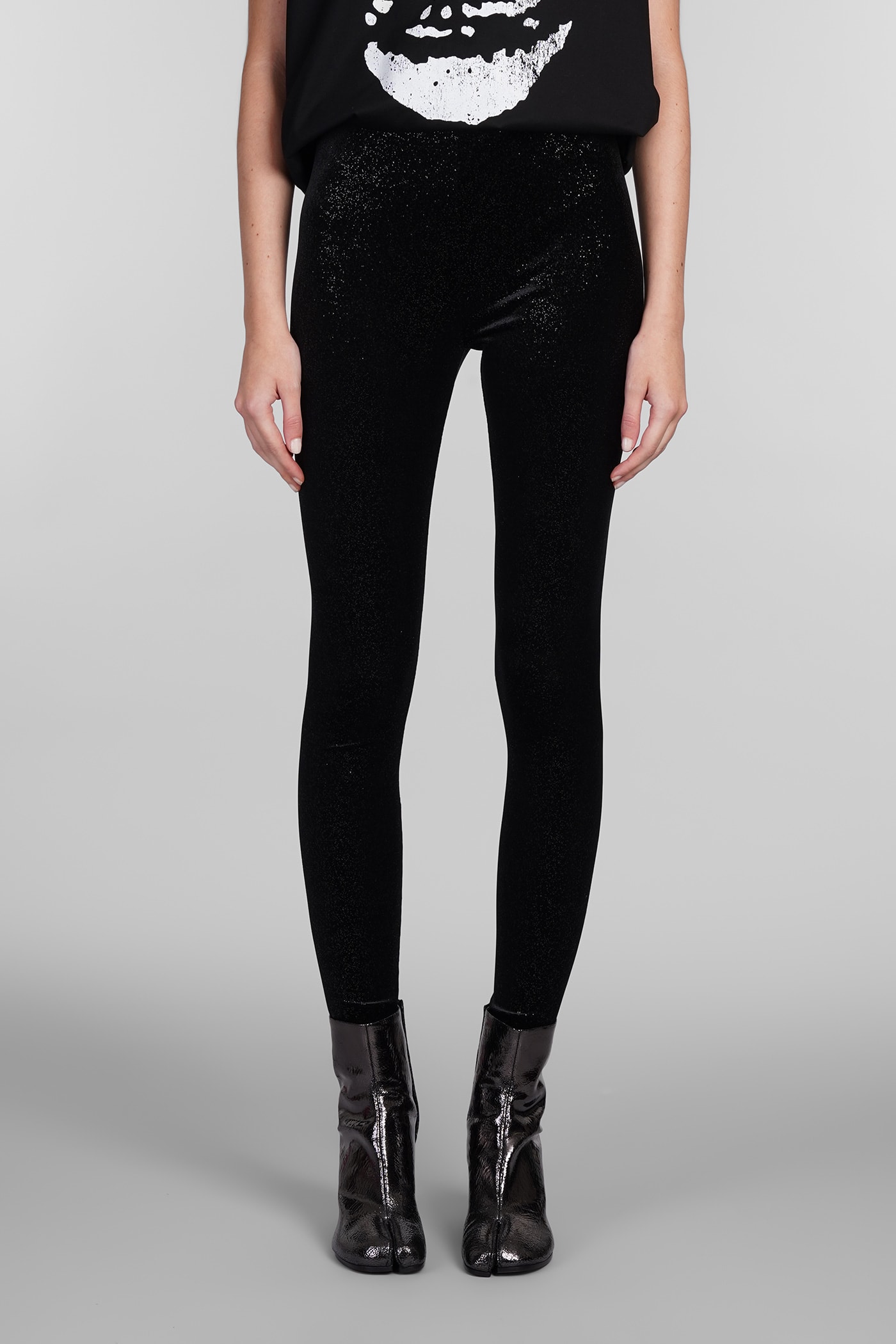 Shop Junya Watanabe Leggings In Black Polyester