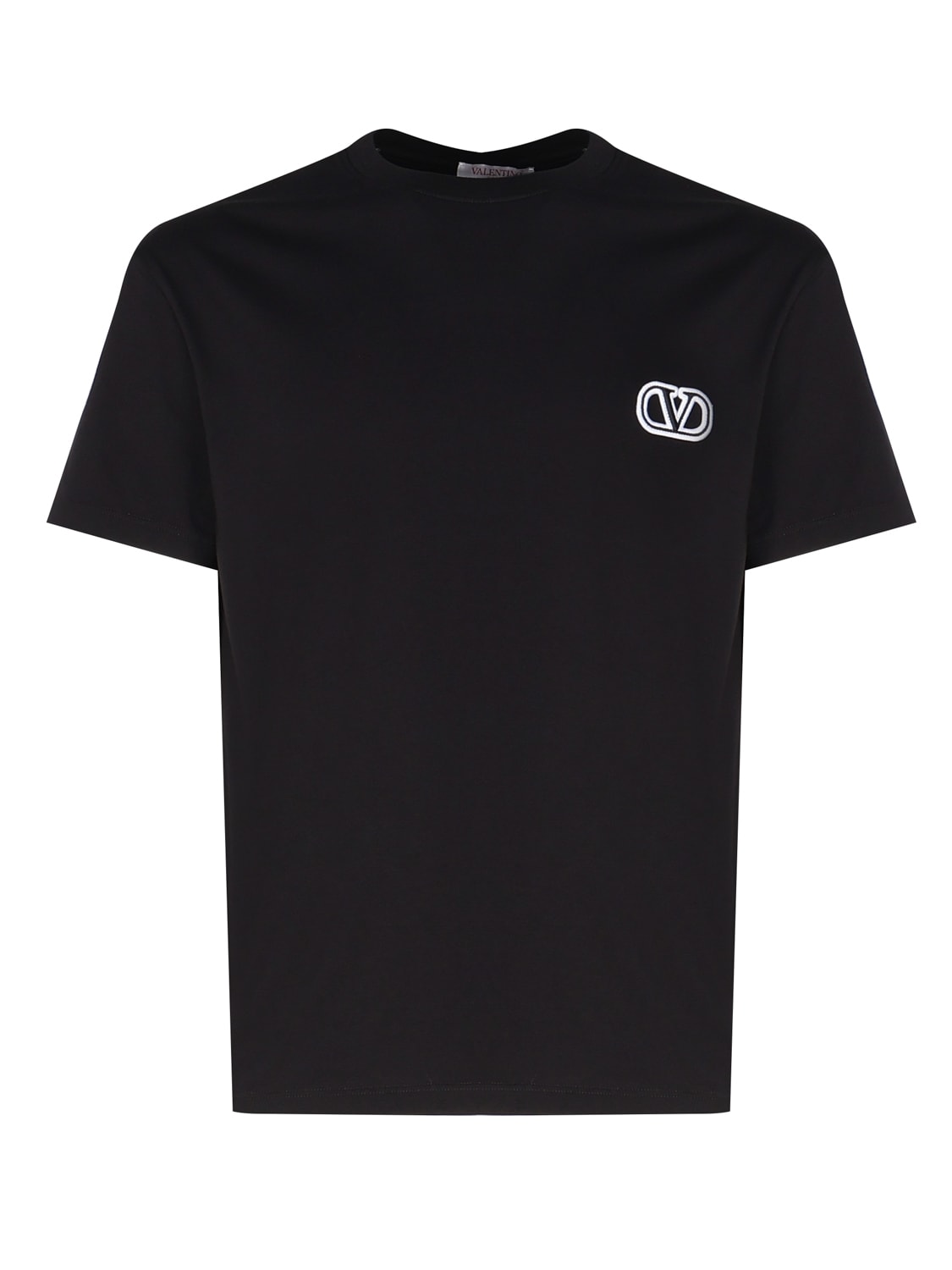 Shop Valentino Vlogo T-shirt In Cotton In Black