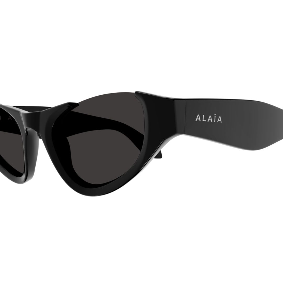 Alaïa Semi-rimmed Acetate Cat-eye Sunglasses In Black