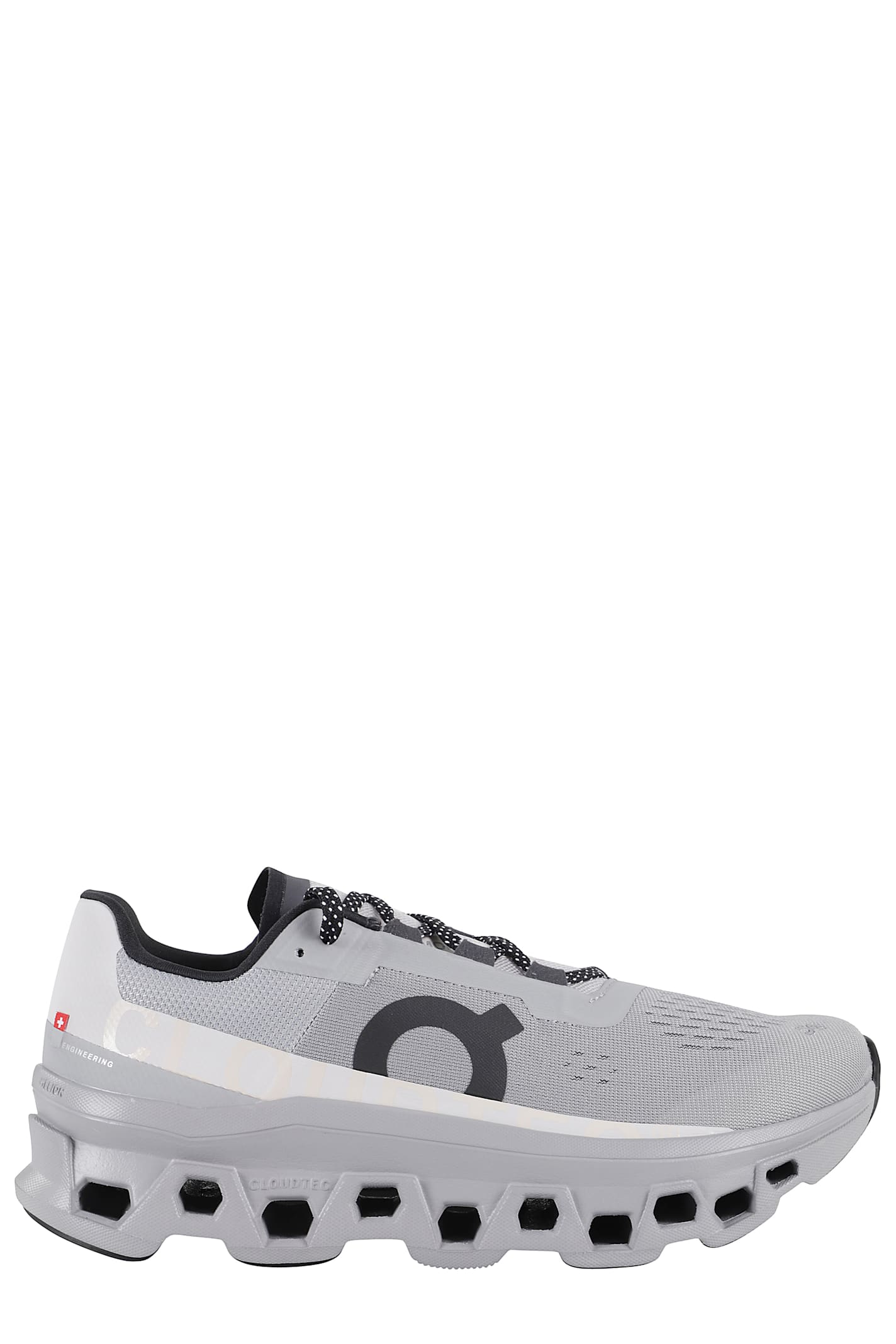 On Breathable Grey Sneakers With Robust Rubber Sole