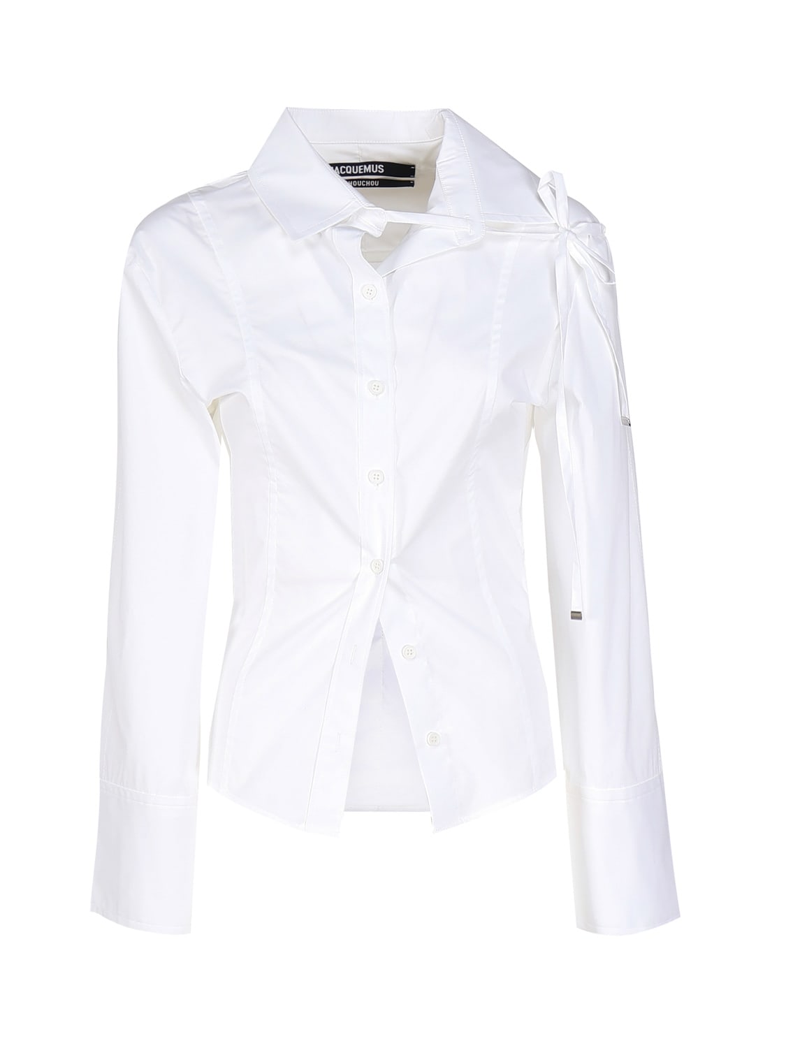 Shop Jacquemus The Ruban Shirt In White