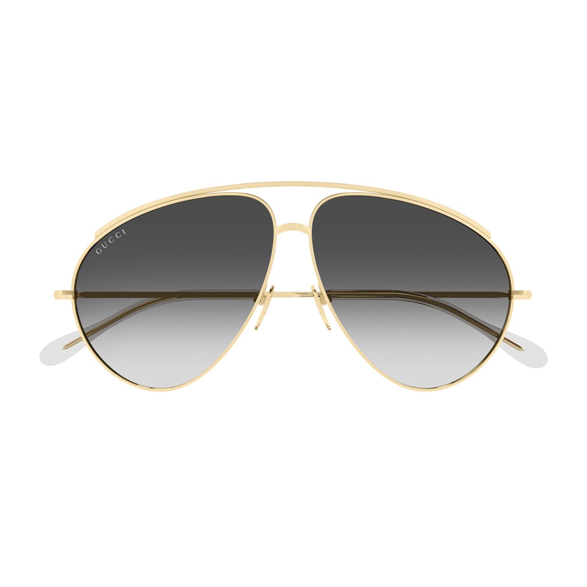 Gucci Gg1654s Linea Fashion 012 Gold Grey Sunglasses In Black