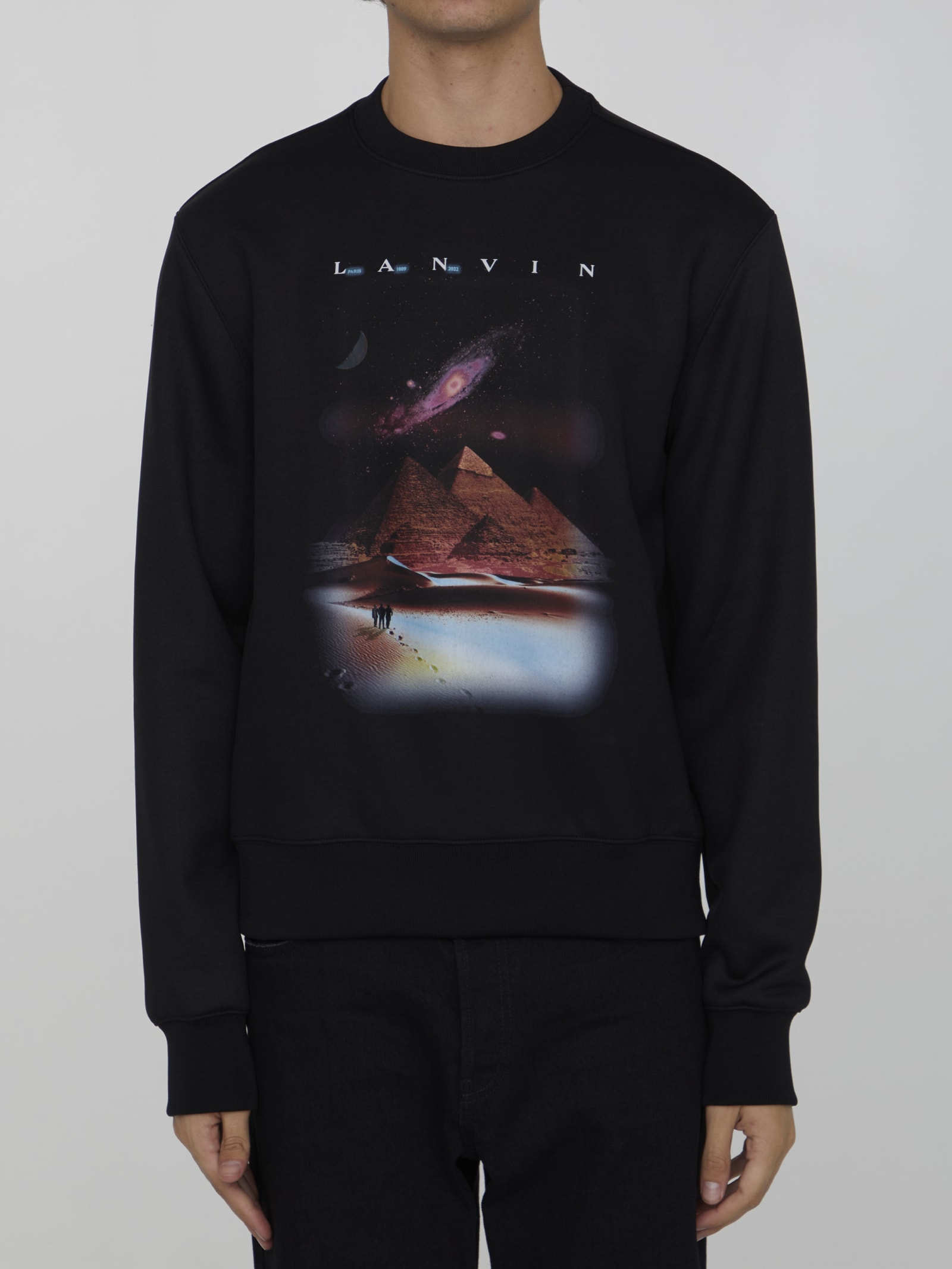 Lanvin Printed Black Sweatshirt