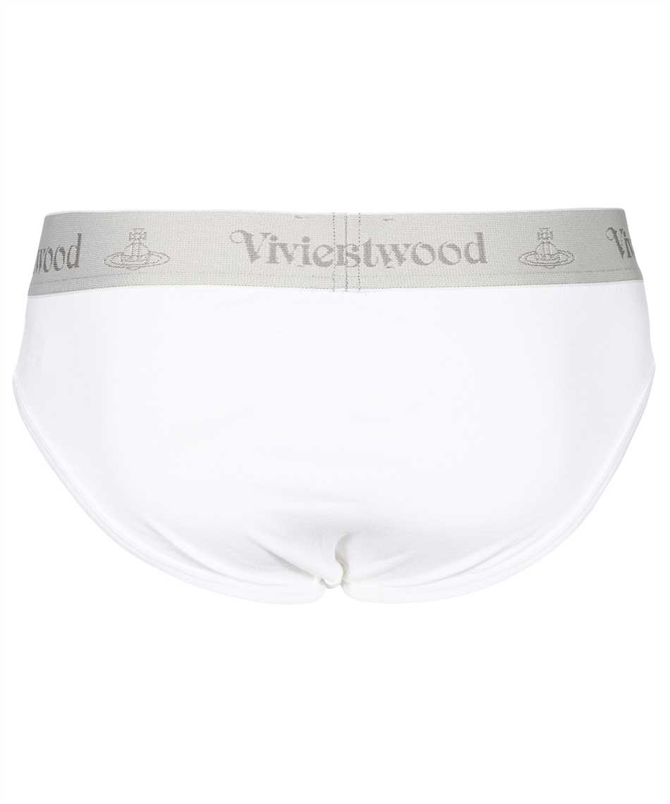 Vivienne Westwood Set Of Two Cotton Briefs With Logoed Elastic Band In White