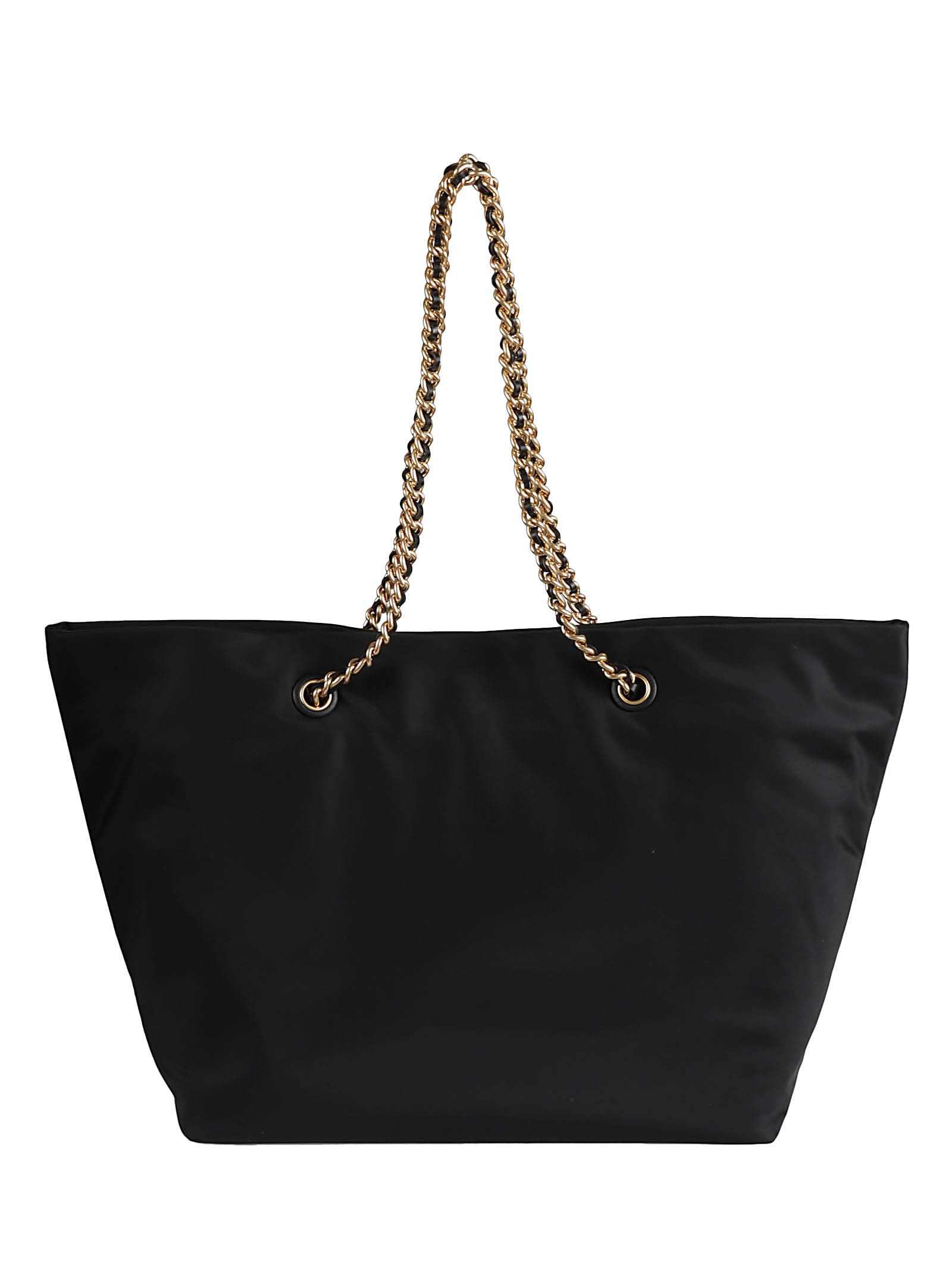 Shop Tory Burch Ella Logo Patched Tote In Black