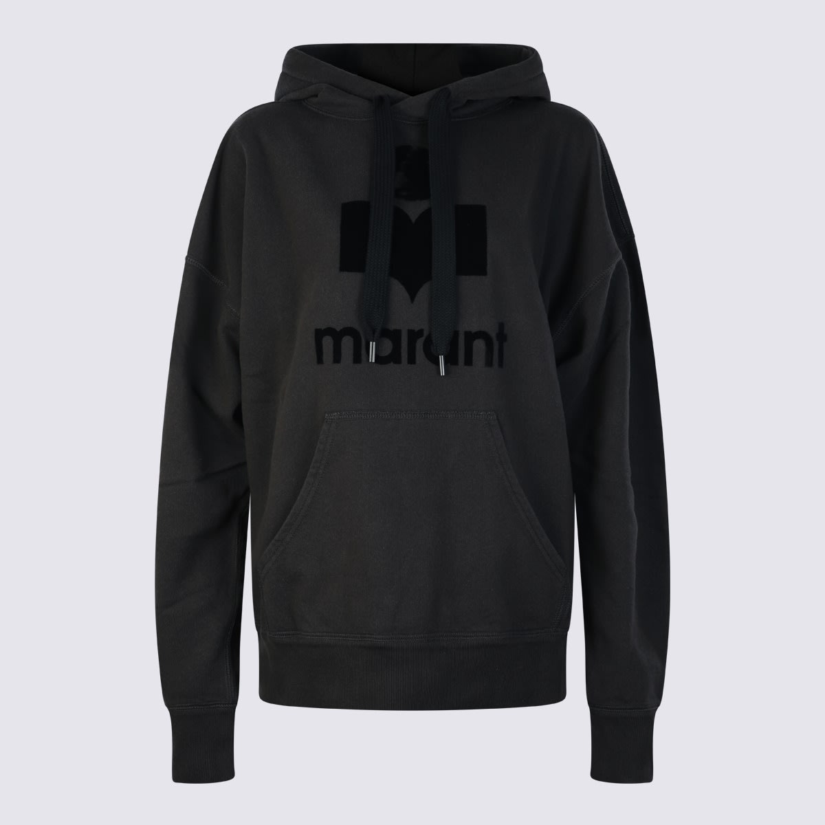 Shop Marant Etoile Black Cotton Sweatshirt In Faded Black