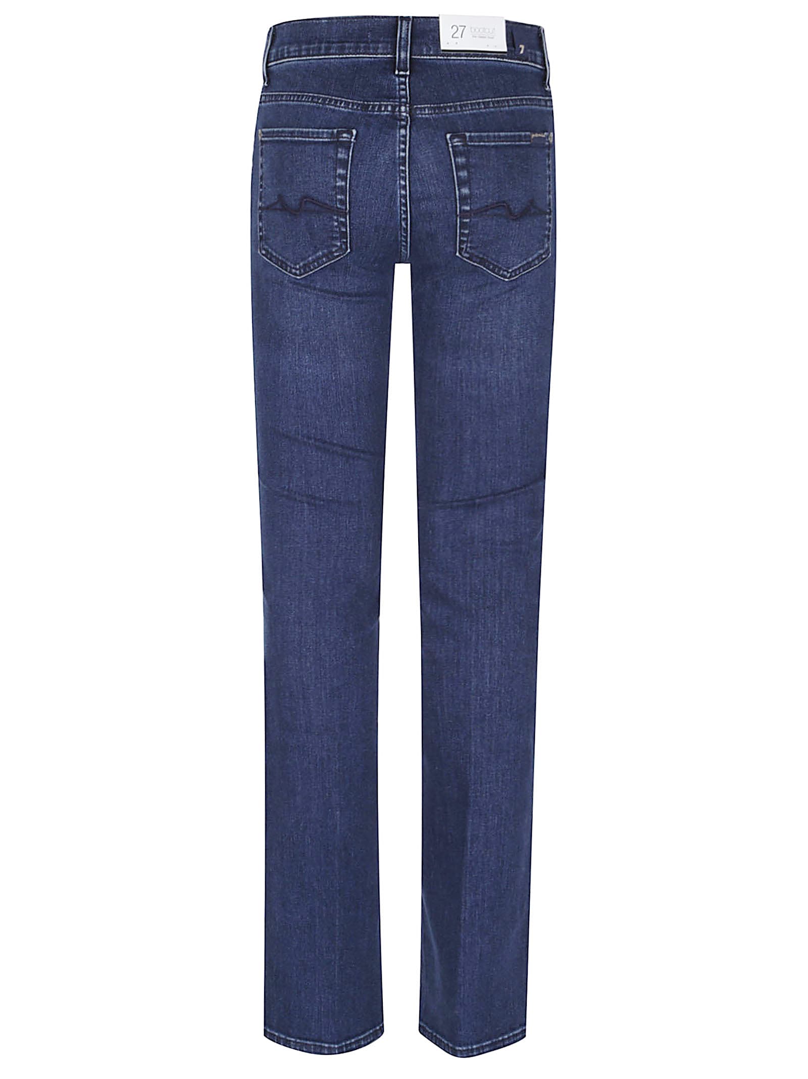 7 For All Mankind Flared Heritage Denim Trousers With Belt Loops In Blue