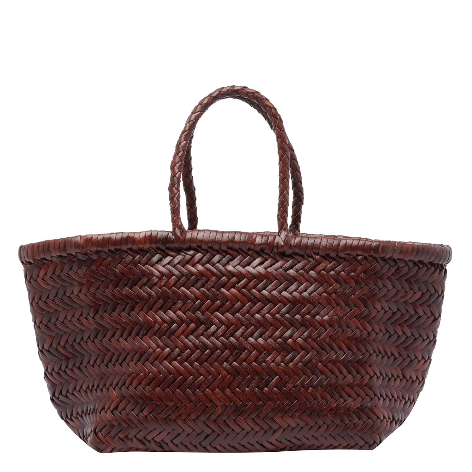 Dragon Diffusion Bamboo Triple Jump Small 3x Jump Design Basket 40x19x15 Cm In Burgundy
