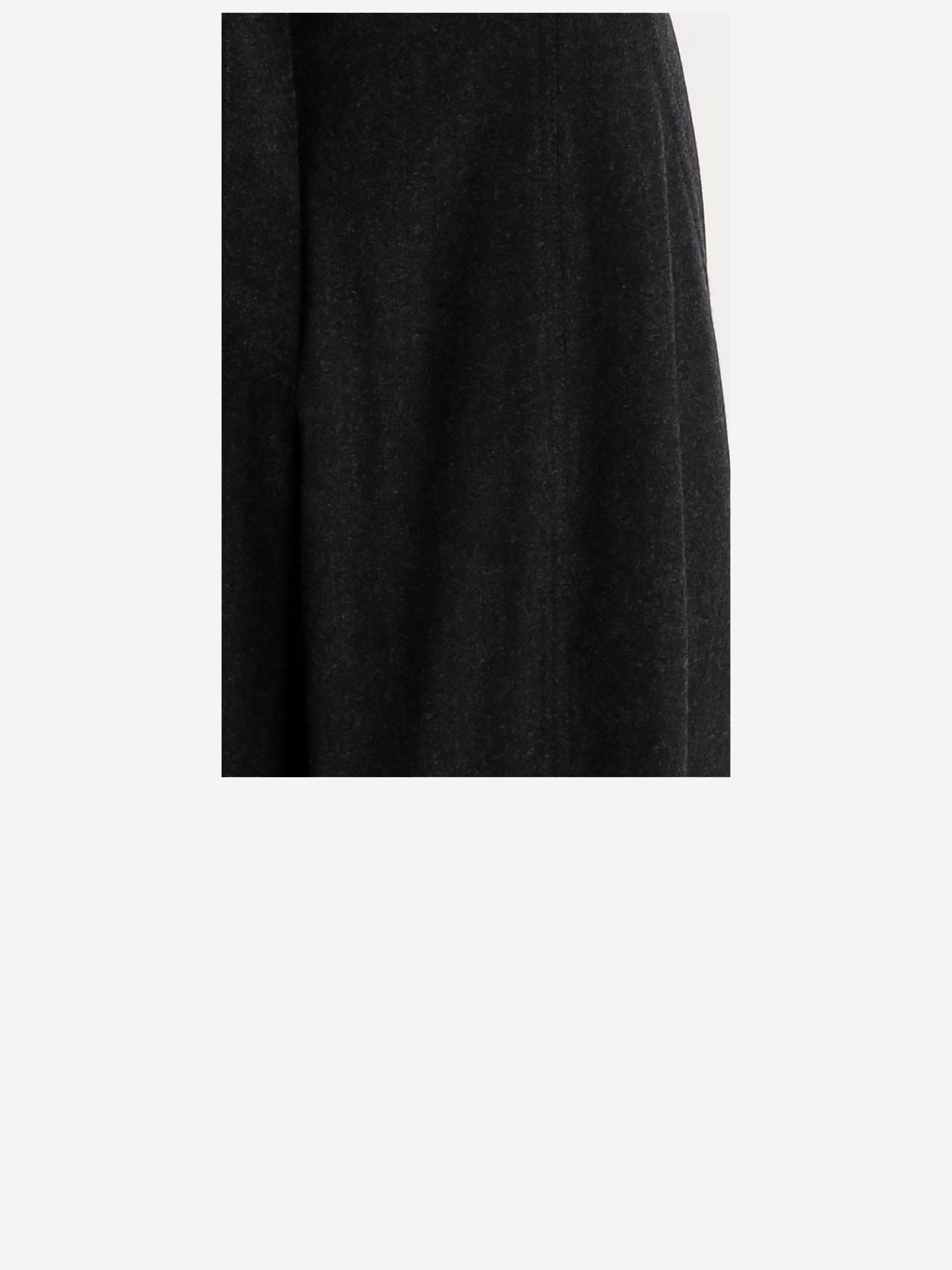 Giorgio Armani Wide Trousers In Wool And Cashmere Flannel In Black