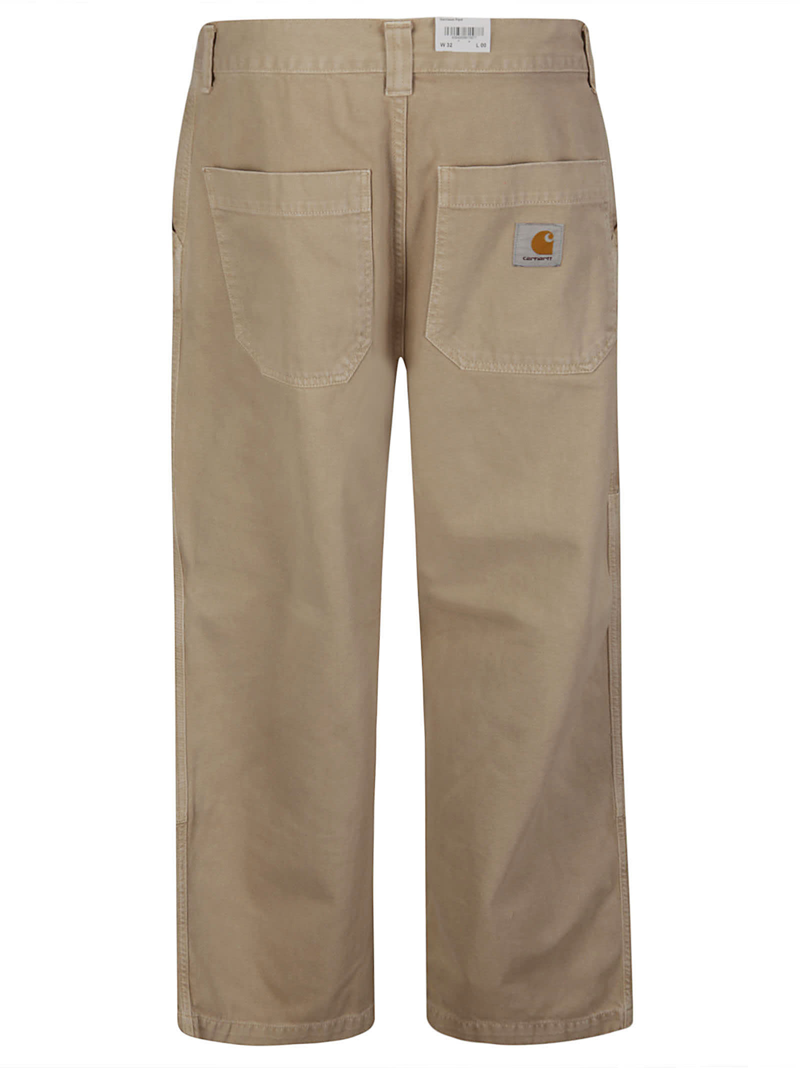 Carhartt Wip Single Knee Pant Hamilton In Organic Cotton In Stone Dyed Tonic