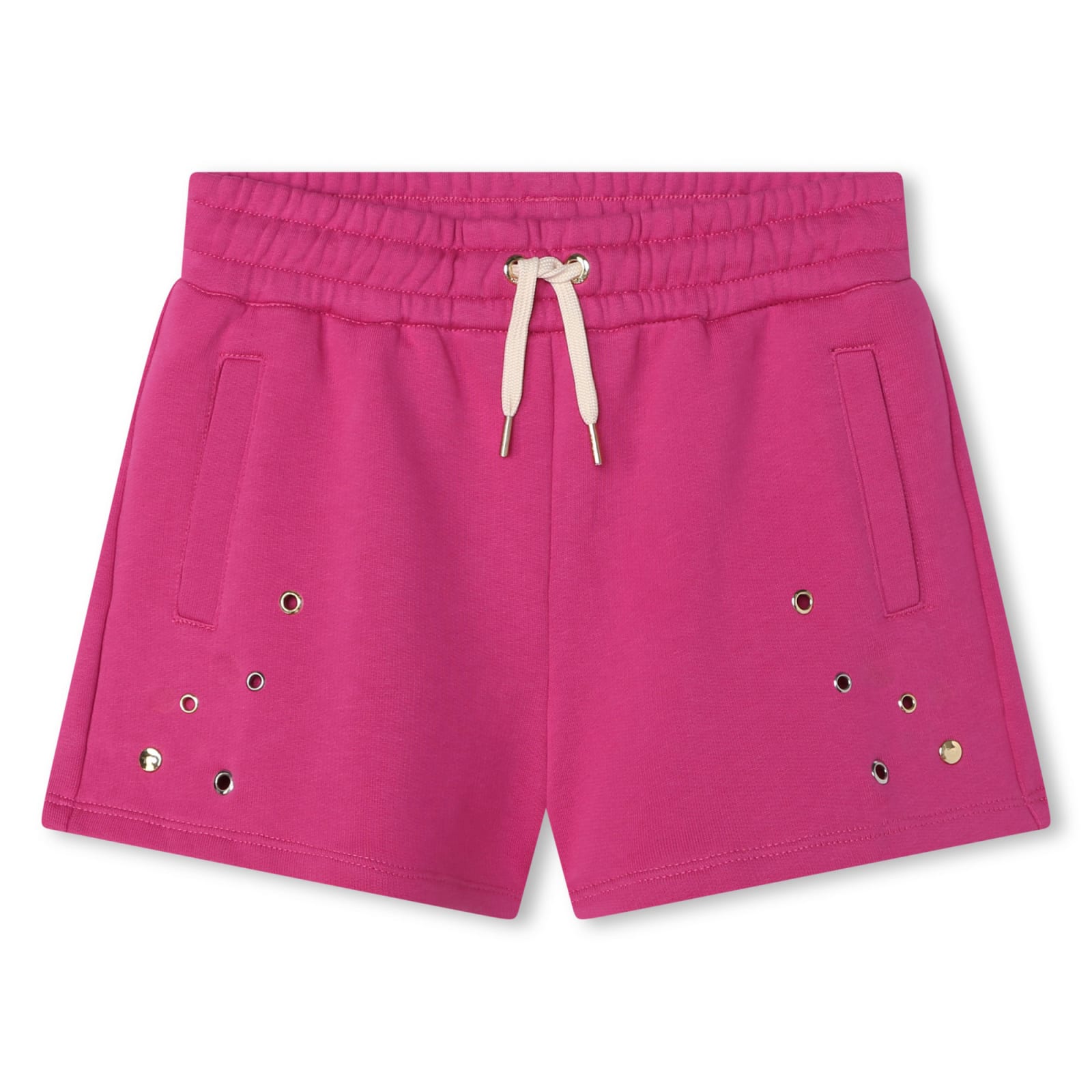 Shop Chloé Shorts With Eyelets In Pink