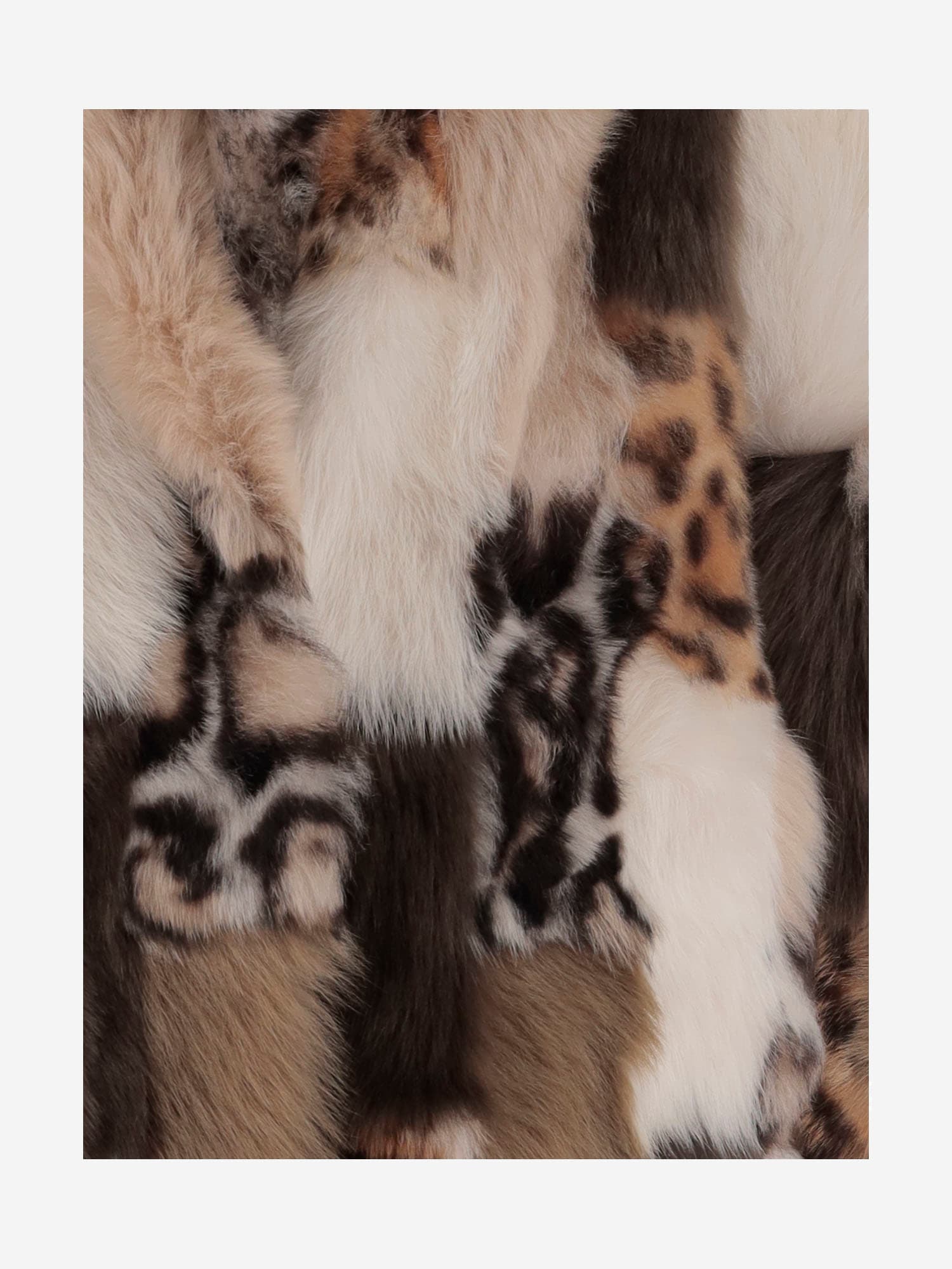 Blancha Color-block Shearling Jacket In Multi