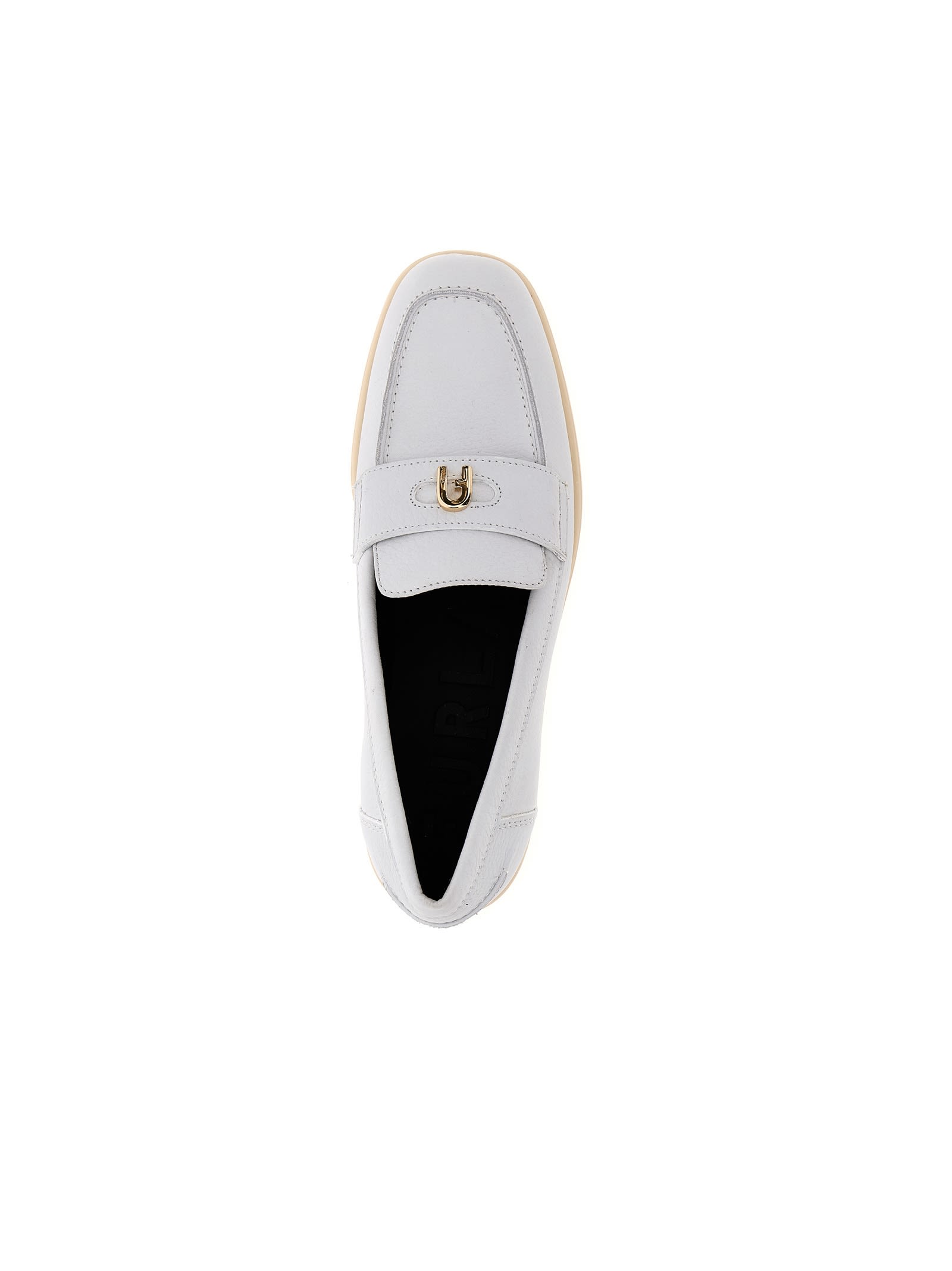 Shop Furla 1927 Loafers In White